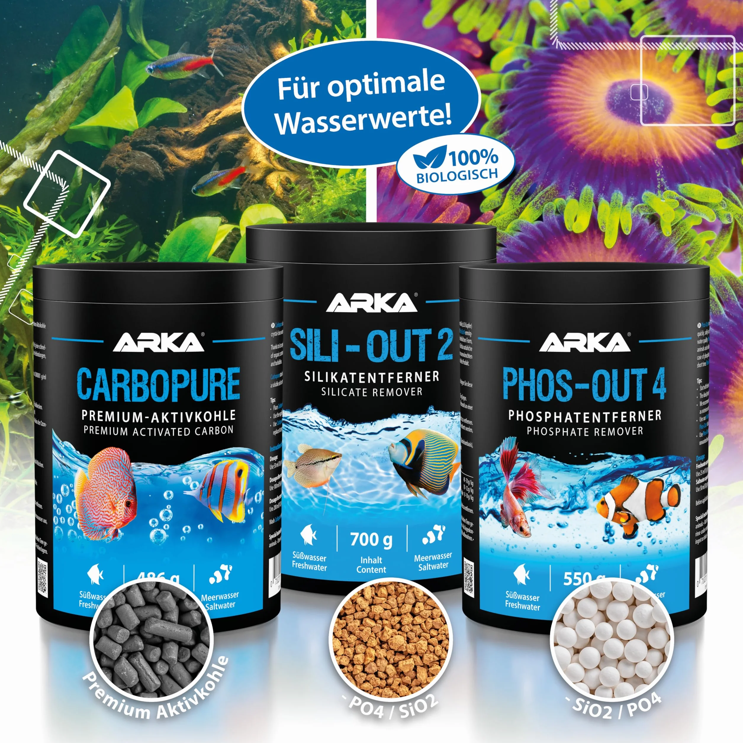 MICROBE-LIFT Sili-Out 2 środek do usuwania krzemianów i fosforanów do akwariów 500 ml 360 g