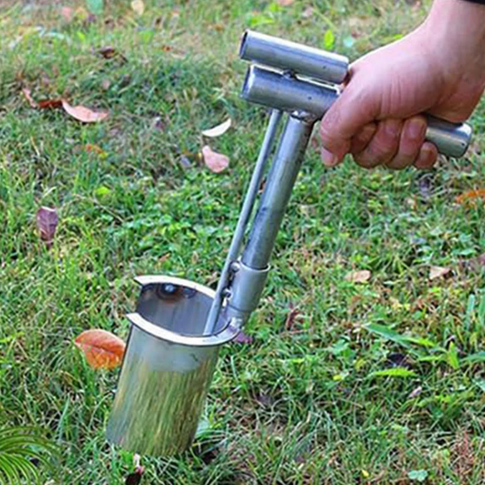 Narzędzie do ogrodnictwa ze stali nierdzewnej, ergonomiczne narzędzie do przesadzania nasion, profesjonalne solidne narzędzie ogrodnicze do łatwego sadzenia nasion, tulipanów, krokusów, dalie, lilii,