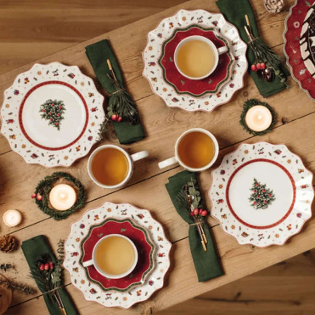 Villeroy & Boch Toy'S Delight Serwis Śniadaniowy, Biały/Czerwony, 6 elementów