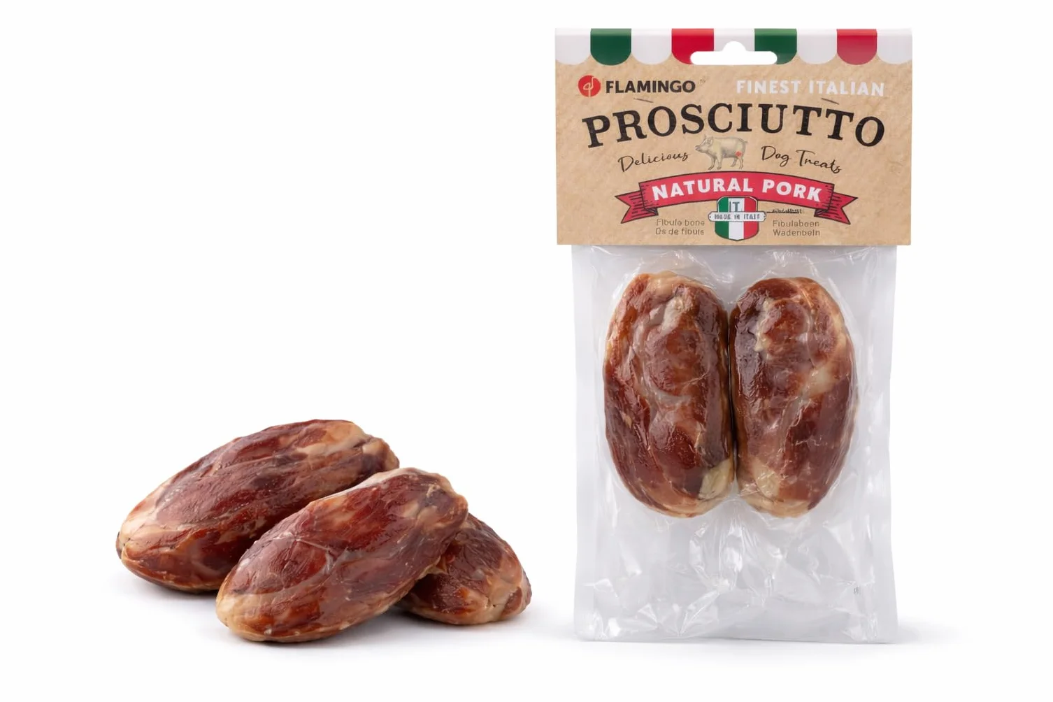 Przysmaki dla psów Nature kość biodrowa wieprzowa z mięsem 150 g bez glutenu
