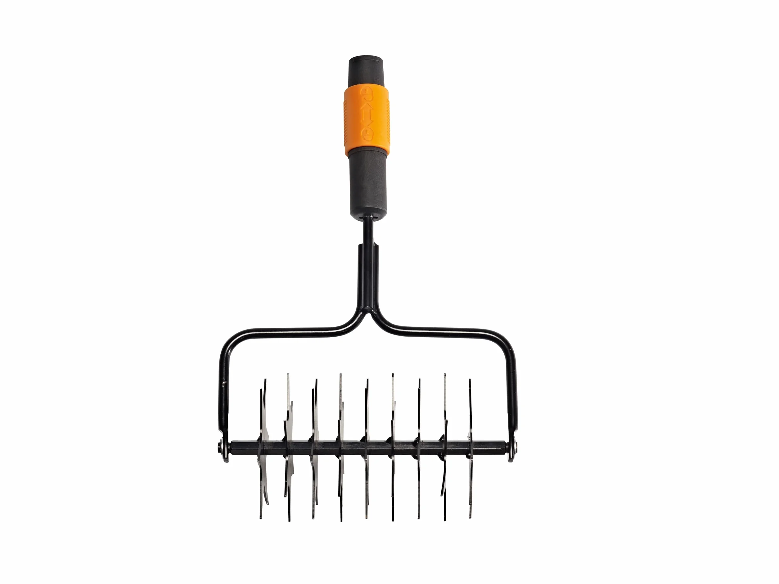 Fiskars Aerator obrotowy, Głowica, Szerokość: 20,5 cm, stal, Czarno-pomarańczowy, QuikFit, 1000689
