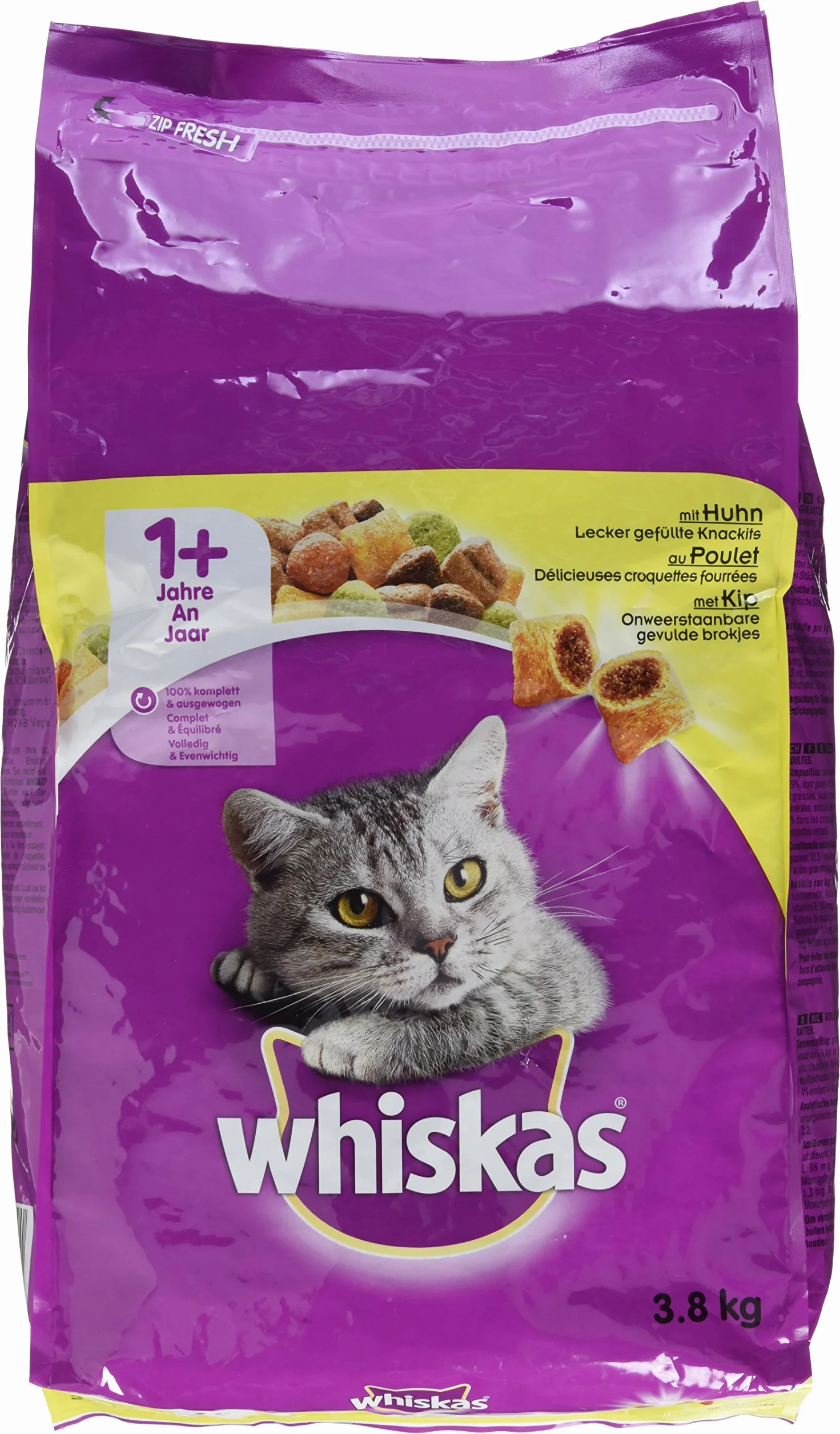 Whiskas Bryłki z kurczaka dla kotów 3,8kg