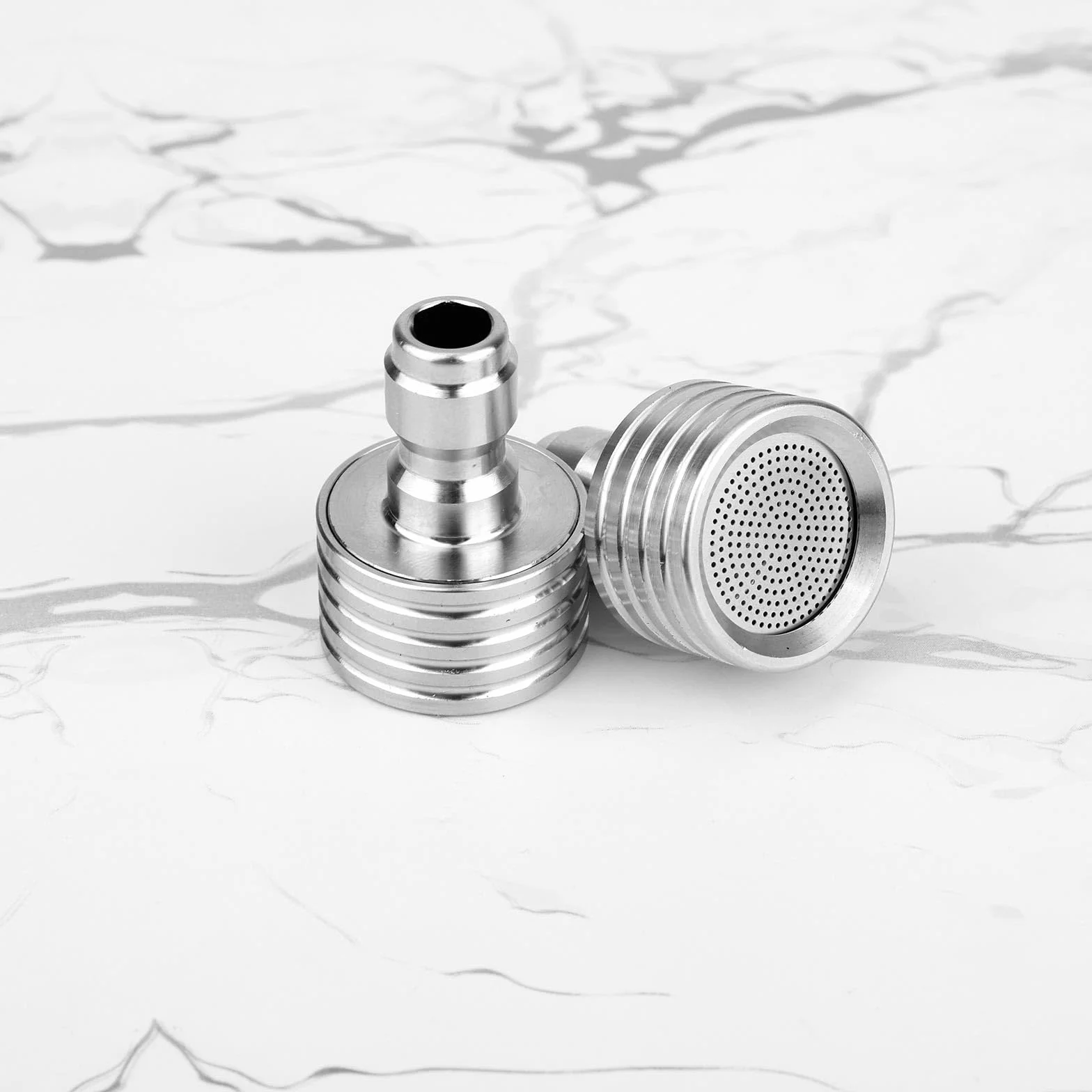 2szt 0,4mm/0,5mm Dysze Myjki Ciśnieniowej, do Pistoletu na Wodę Wysokociśnieniową 1/4 Cala z Szybkim Mocowaniem Akcesoria Myjek Ciśnieniowych do Podlewania Kwiatów Mycia Samochodu (Srebrny)