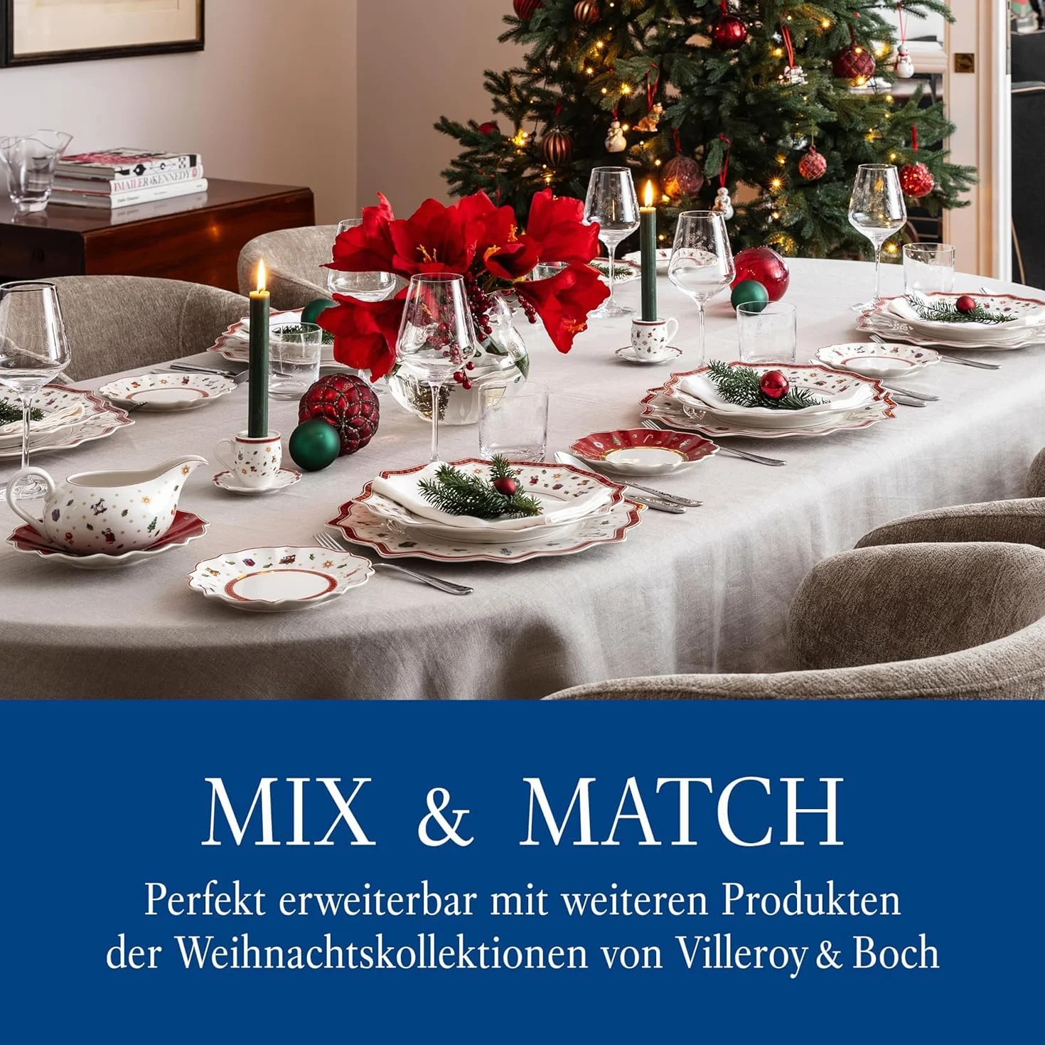 Villeroy & Boch Zimowy Kolaż Puszka na Ciastka, Wielokolorowy, 3 Elementy