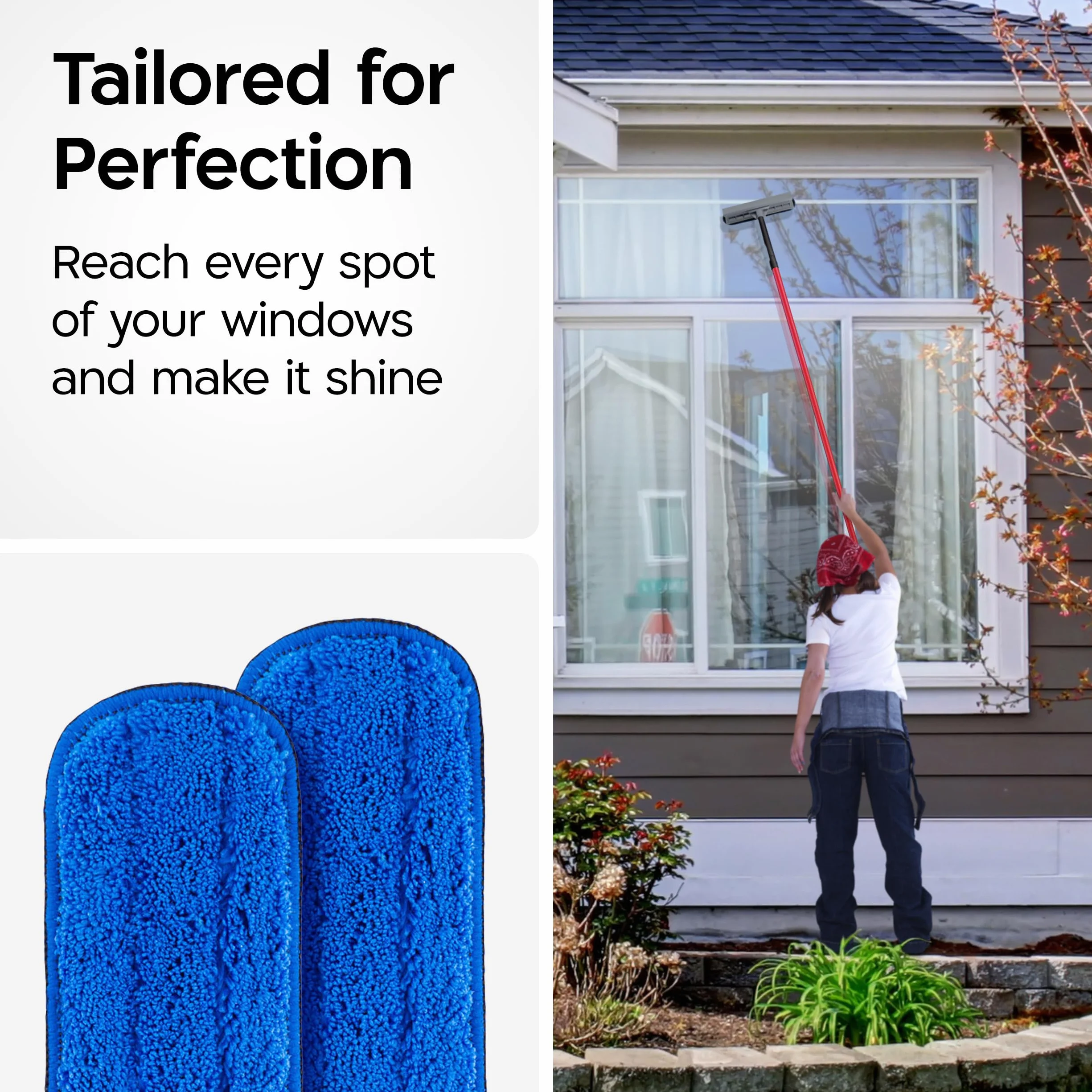 Tyroler Bright Tools Wymienna ściereczka do czyszczenia z mikrofibry - używana z wysokim środkiem do czyszczenia okien - super miękka, nieścierna - wysoce chłonne ściereczki - najlepsza do szklanych