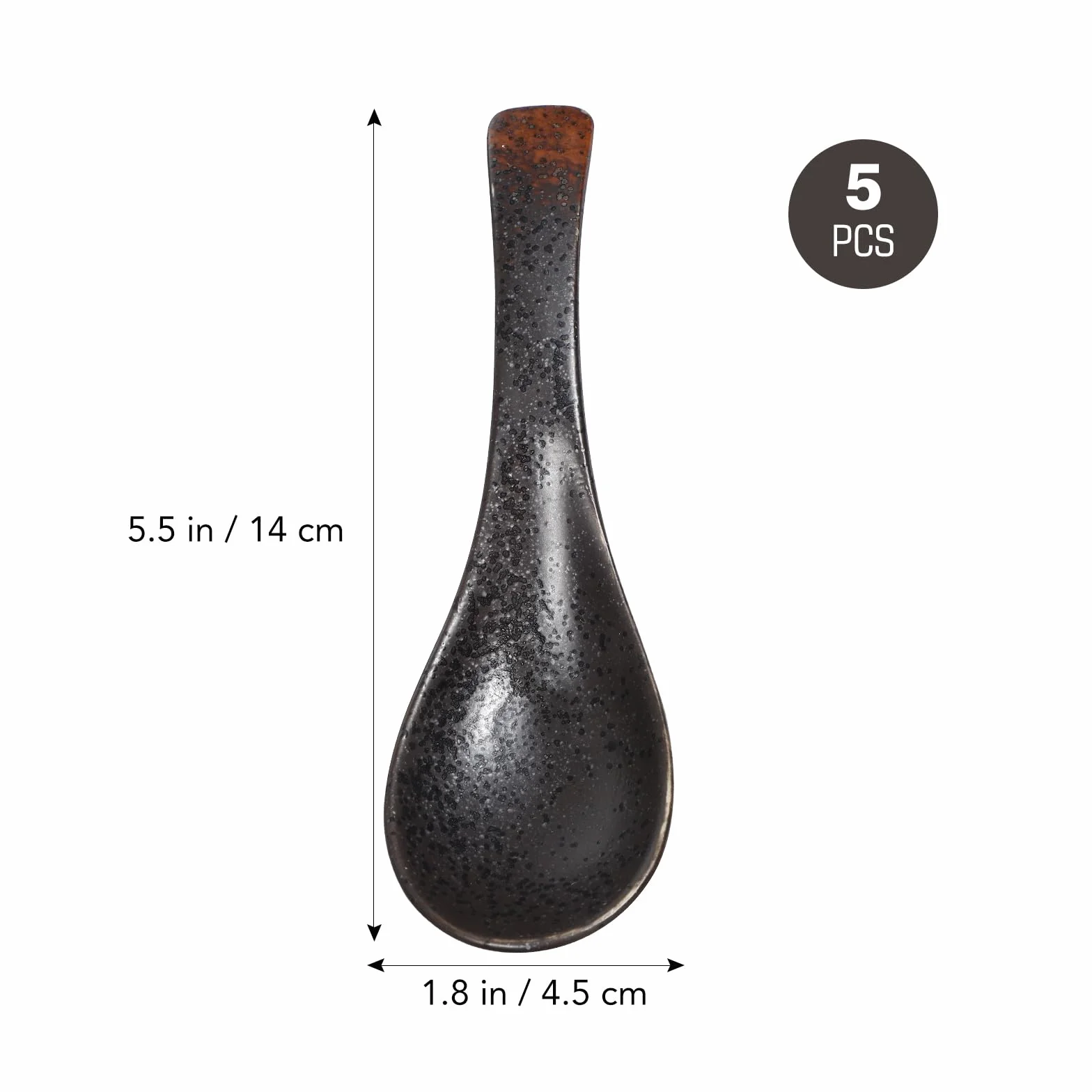UPKOCH 5 szt. japońska łyżka do zupy, zestaw retro do zupy, łyżka ceramiczna, porcja łyżka do chińskiej azjatyckiej rasy makaronu sztućce