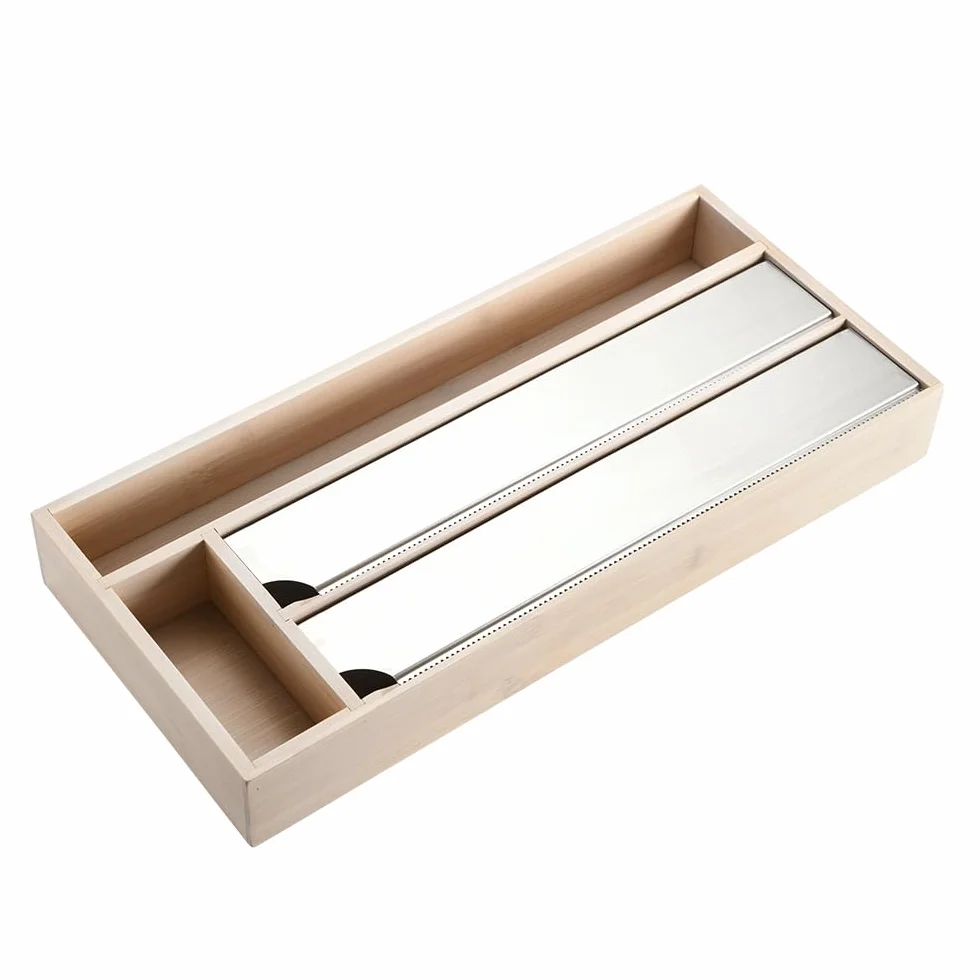 KESPER | Dozownik folii, materiał: bambus, wymiary: 42 x 19 x 5,4 cm, kolor: naturalny |57041 13