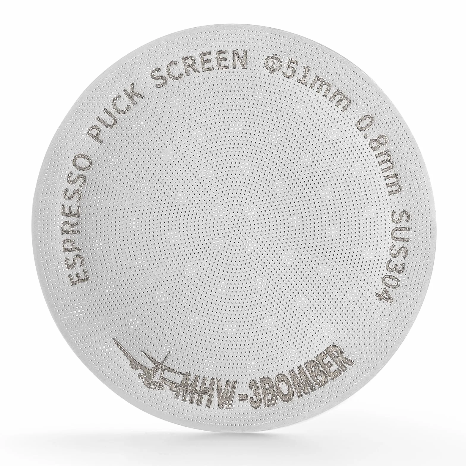 MHW-3BOMBER Puck Screen 51 mm, stal szlachetna 180 μm, sitko do espresso, metalowy filtr wielokrotnego użytku