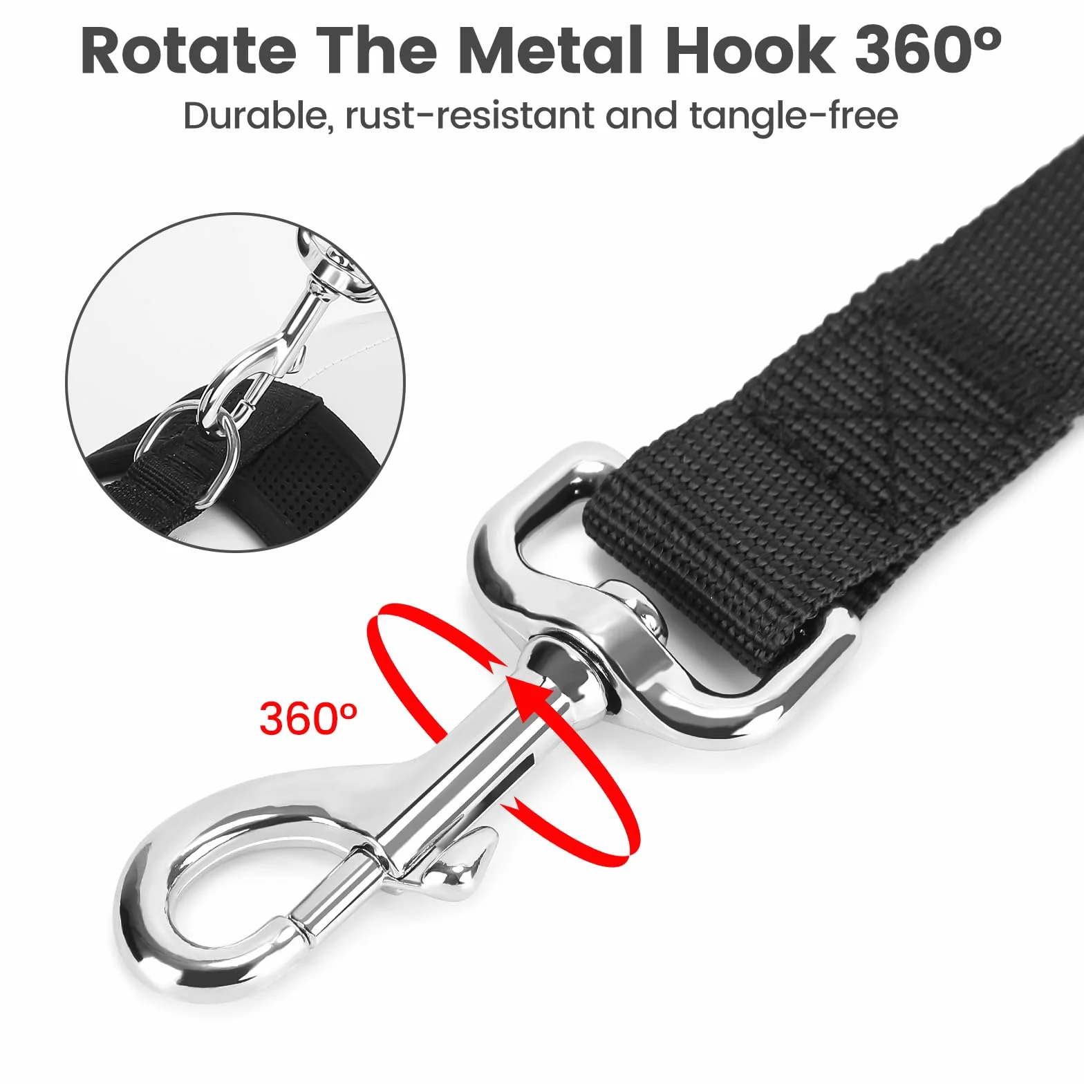 PETTOM Krótka smycz dla psa nylonowa 32 cm