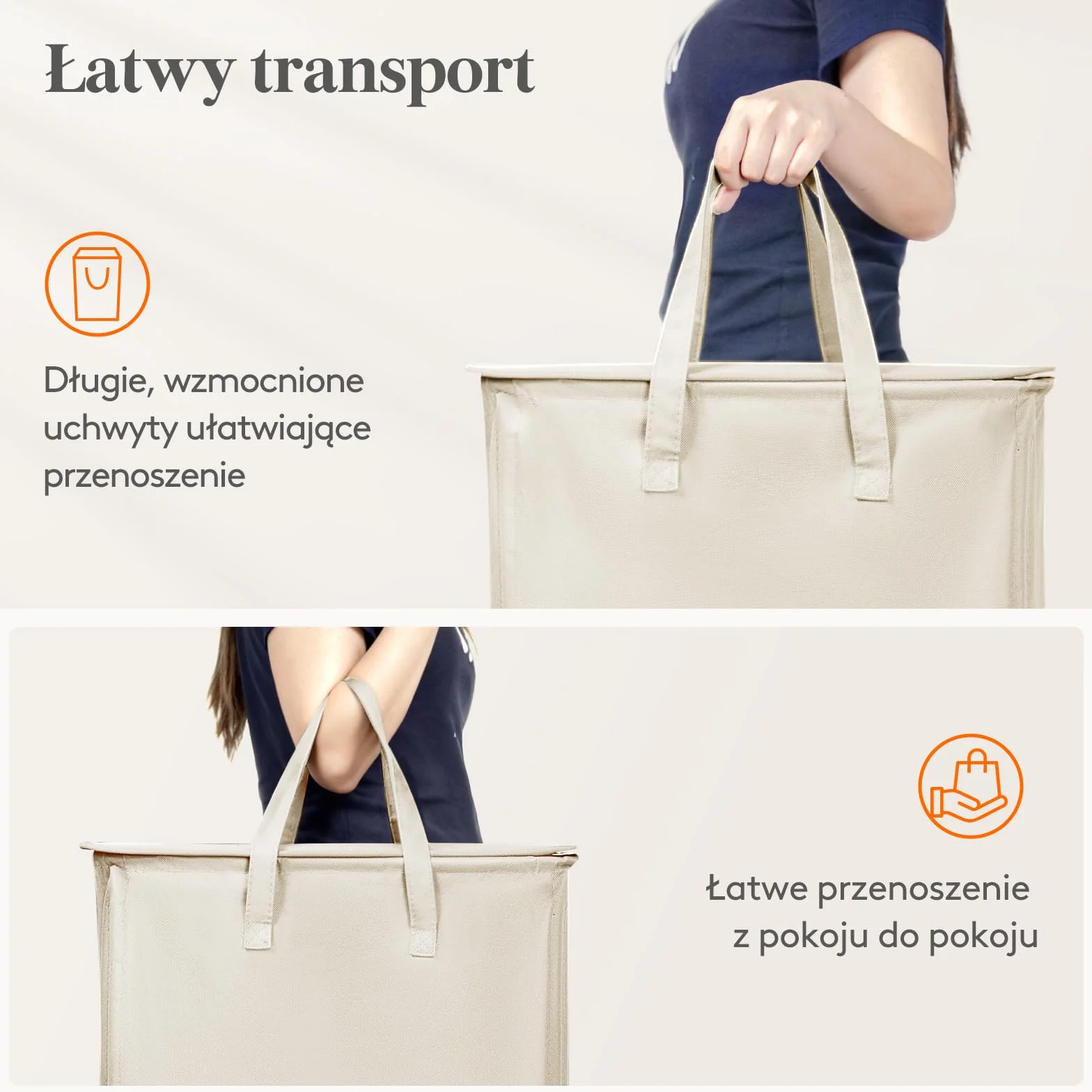 Lifewit Składany Kosz na Pranie Wąski z Pokrywą 105 L Biały