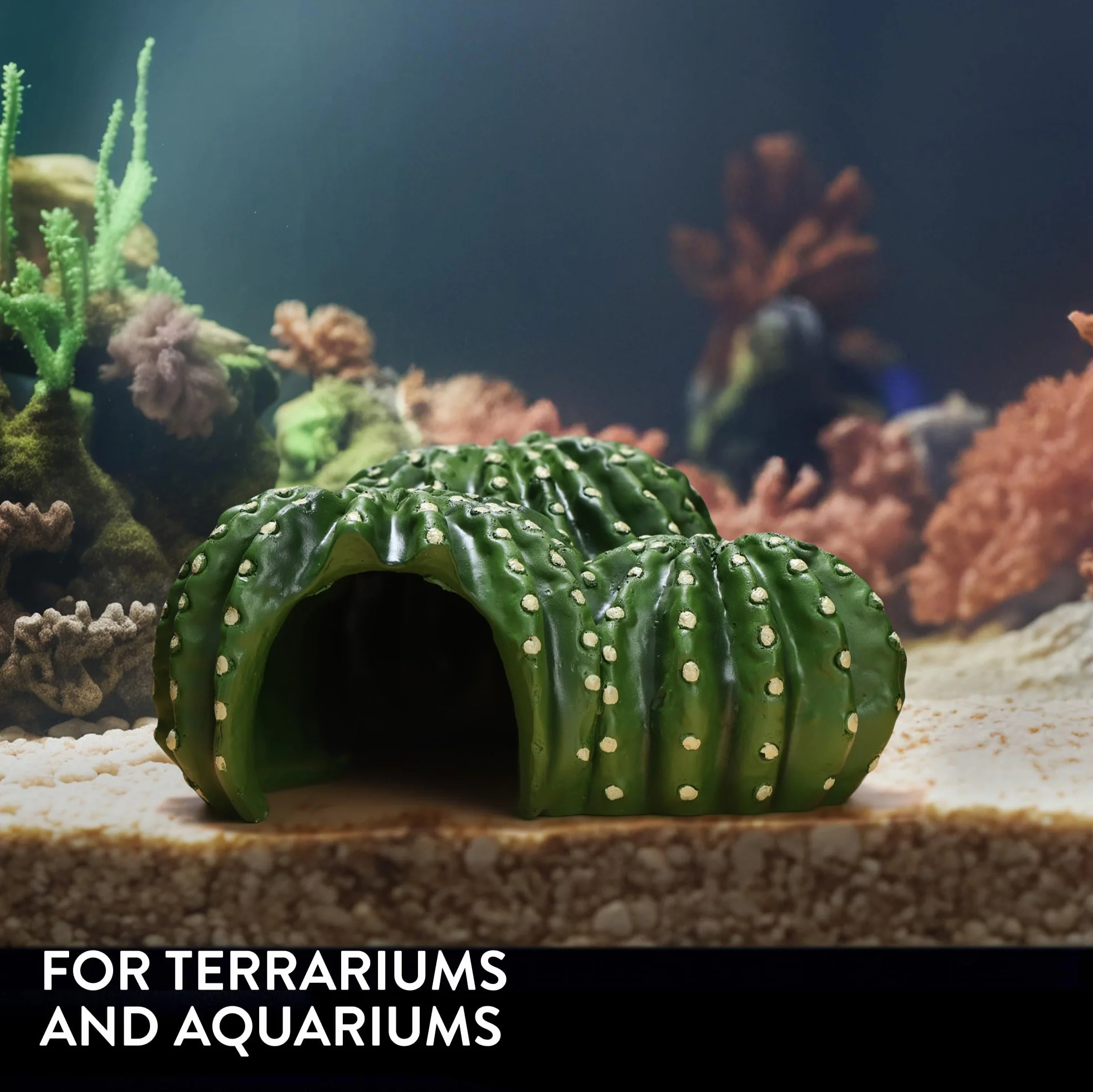 Navaris Kryjówka gadów terrarium dekoracyjny kaktus akcesoria do terrarium żywica poliestrowa