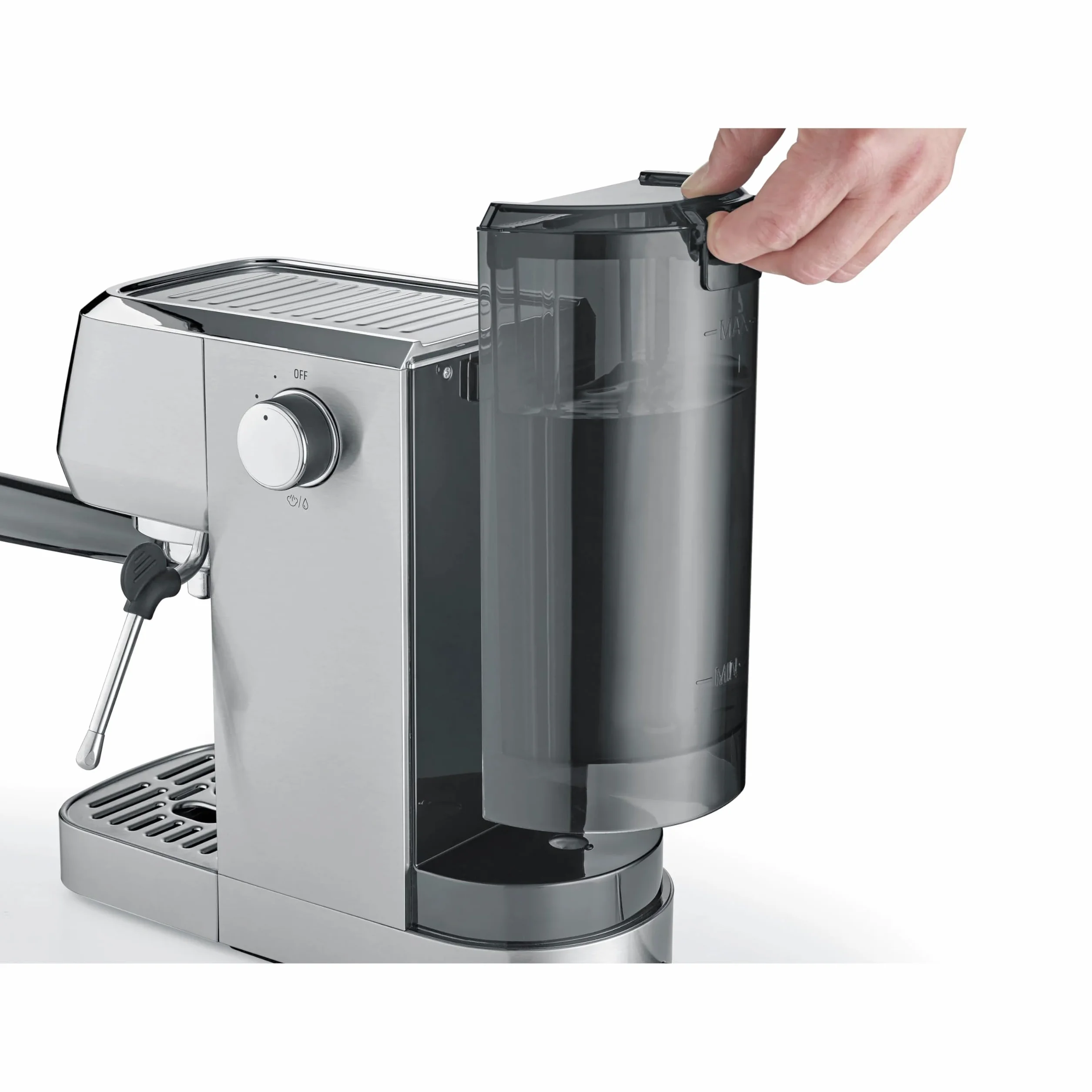 CASO EspressoGourmet Crema – ekspres do kawy z sitkiem, spieniaczem do mleka, espresso, cappuccino, sitko ze stali nierdzewnej, 20 bar, pompa ULKA, ekspres do kawy w proszku, ESE Pads