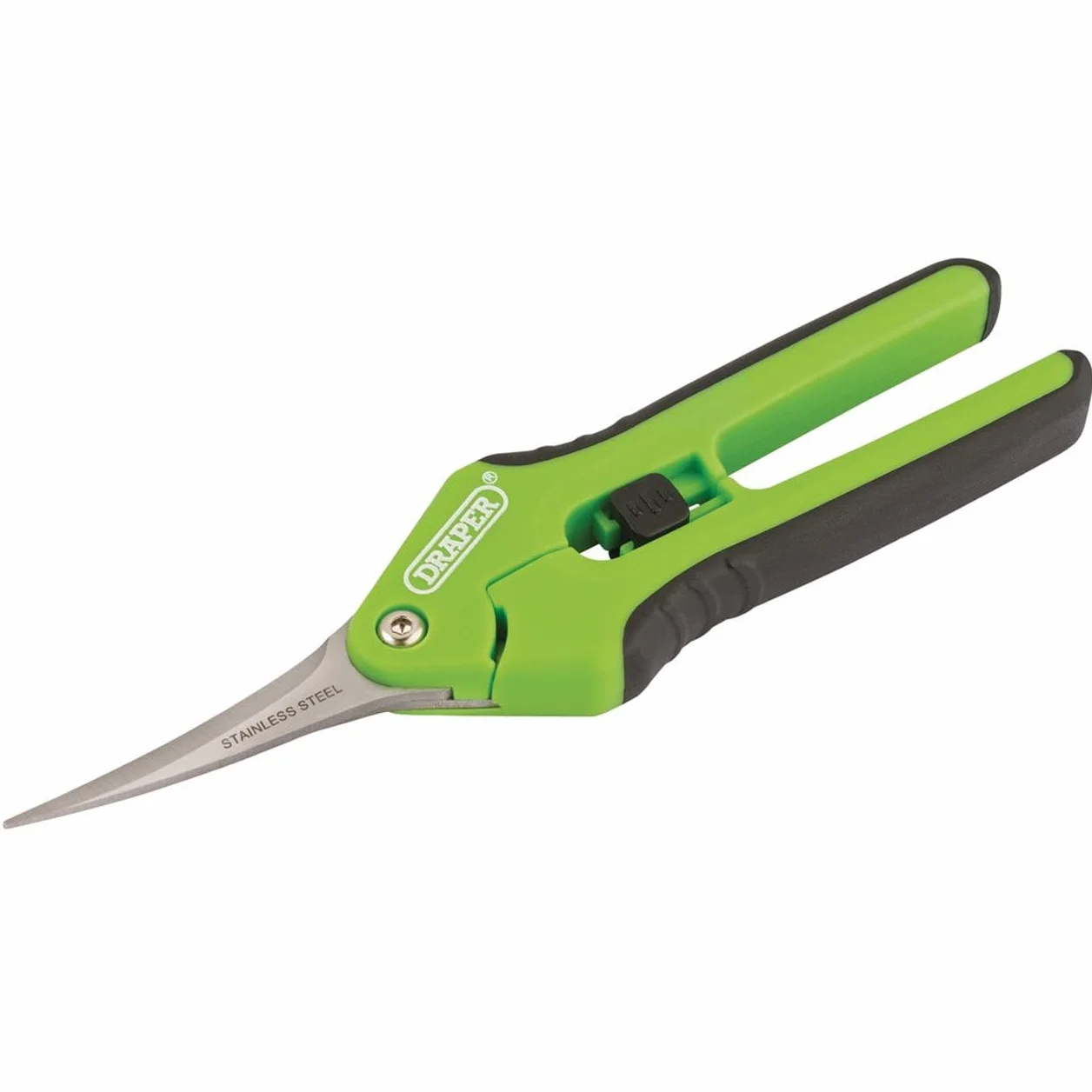 Draper 73729 precyzyjne nożyce ogrodowe z zakrzywionymi ostrzami nożycowymi i uchwytami Soft-Grip 165 mm