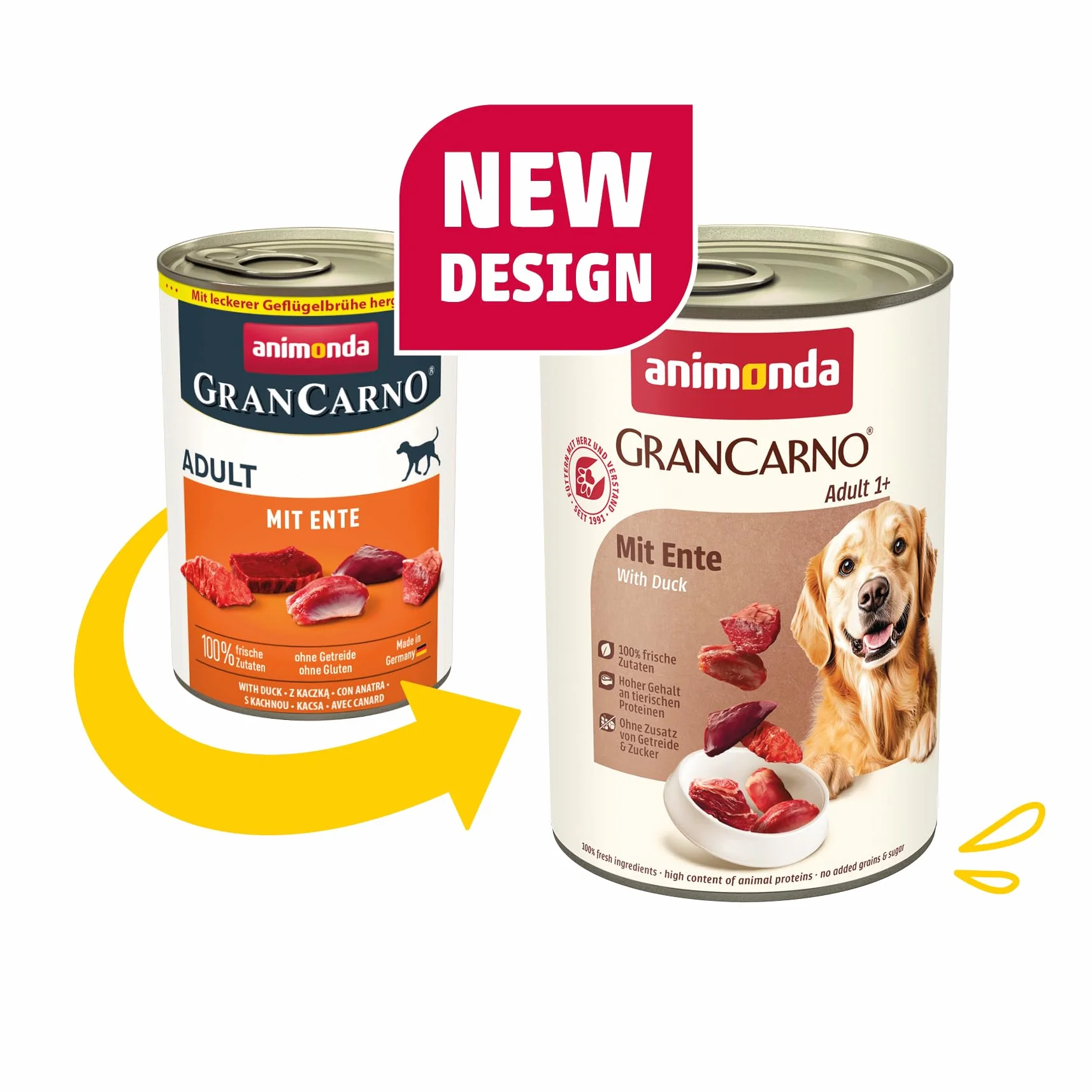 ANIMONDA PETFOOD Grancarno Kaczka Mokra karma dla psów, 6 x 400 g