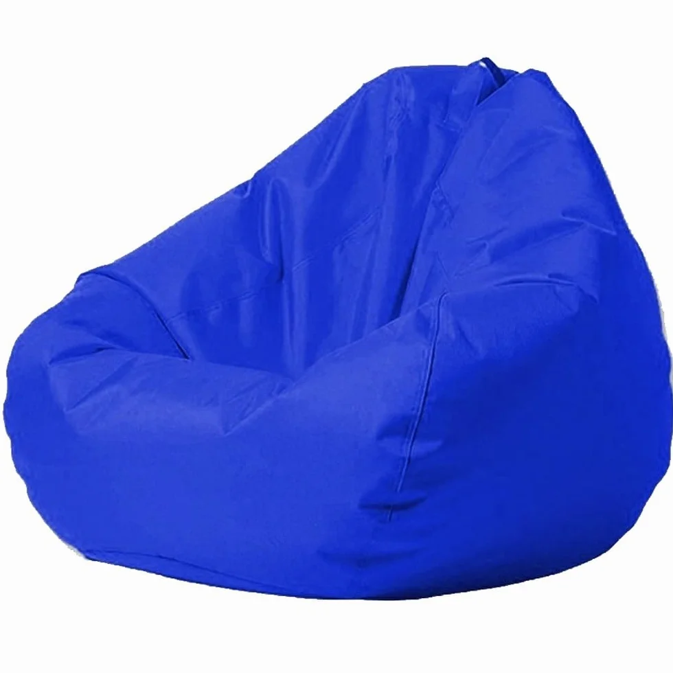 Zewnętrzny wodoodporny worek sako bez wypełnienia fotel, kanapa z workiem, zewnętrzny ogród plaża basen pływający pufa dla dzieci dorośli(Royal Blue,L-D100cm-cover)