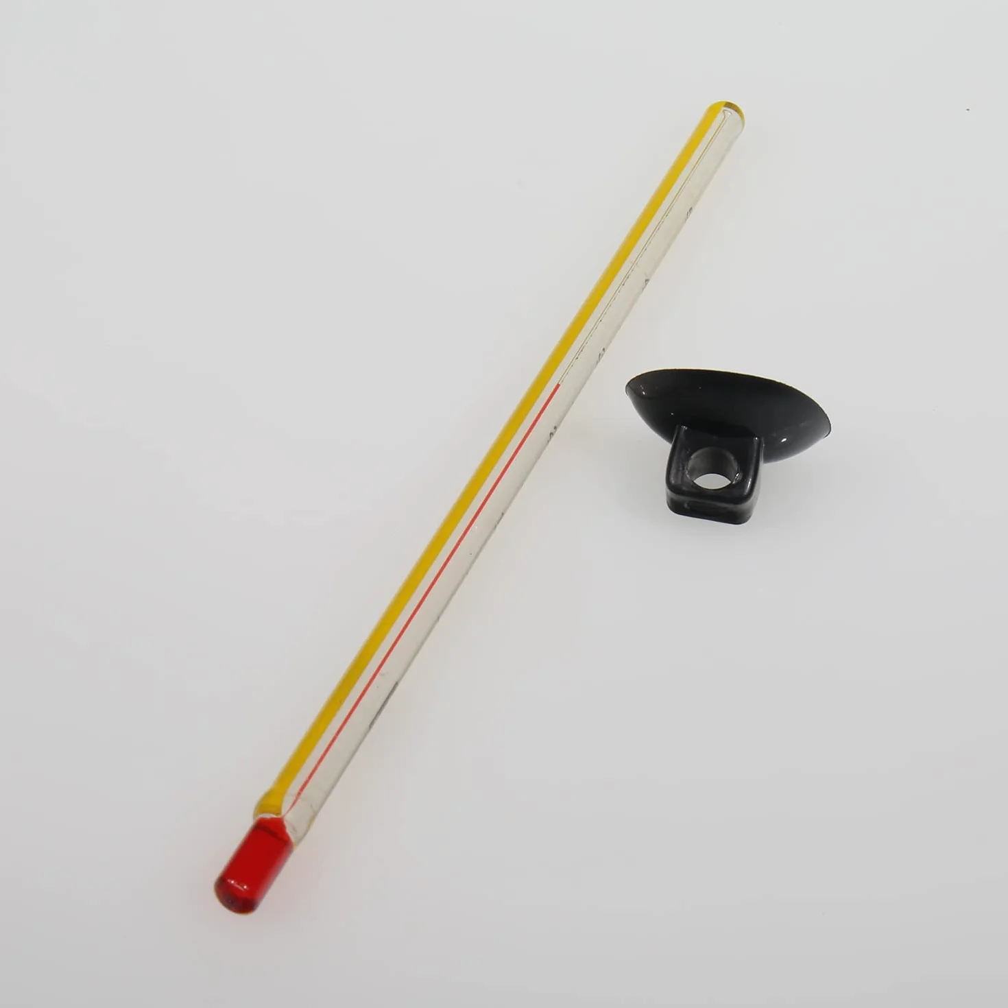 JBL Aquarium Thermometer Premium 6140700, precyzyjny termometr, cienki szklany uchwyt, uchwyt ssący w zestawie