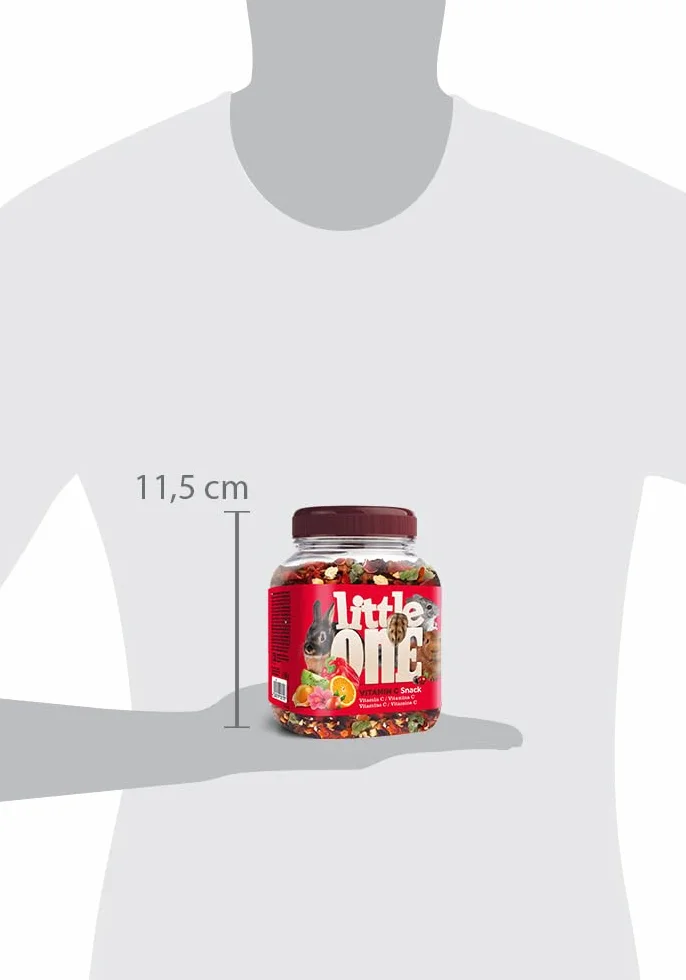 Little One Vitamin C Snack | 160 g | Pokarm uzupełniający dla gryzoni i królików karłowatych | Składa się z mieszanki jagód, owoców i warzyw | Zawiera witaminę C