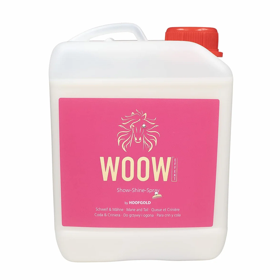 WOOW Show-Shine-Spray I butelka z rozpylaczem, 500 ml, spray na grzywy ogonowe, spray do nabłyszczania sierści dla koni (2500)