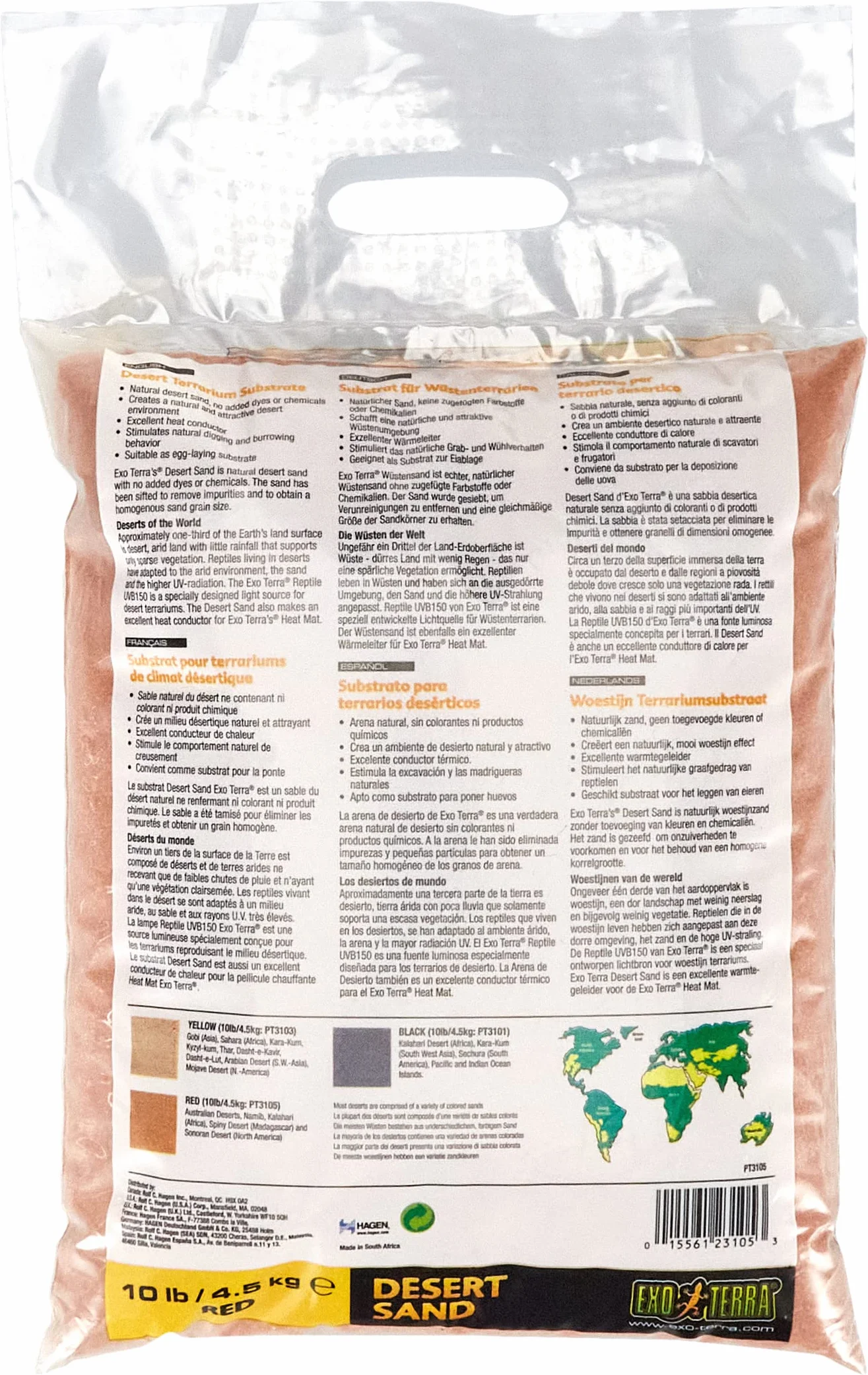 Exo Terra Desert Sand naturalny piasek pustynny czerwony 4,5 kg