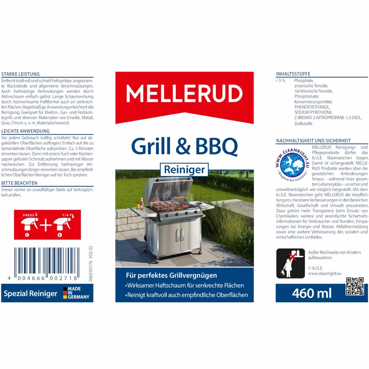 Mellerud Grill & Bbq Środek Czyszczący, 460 ml