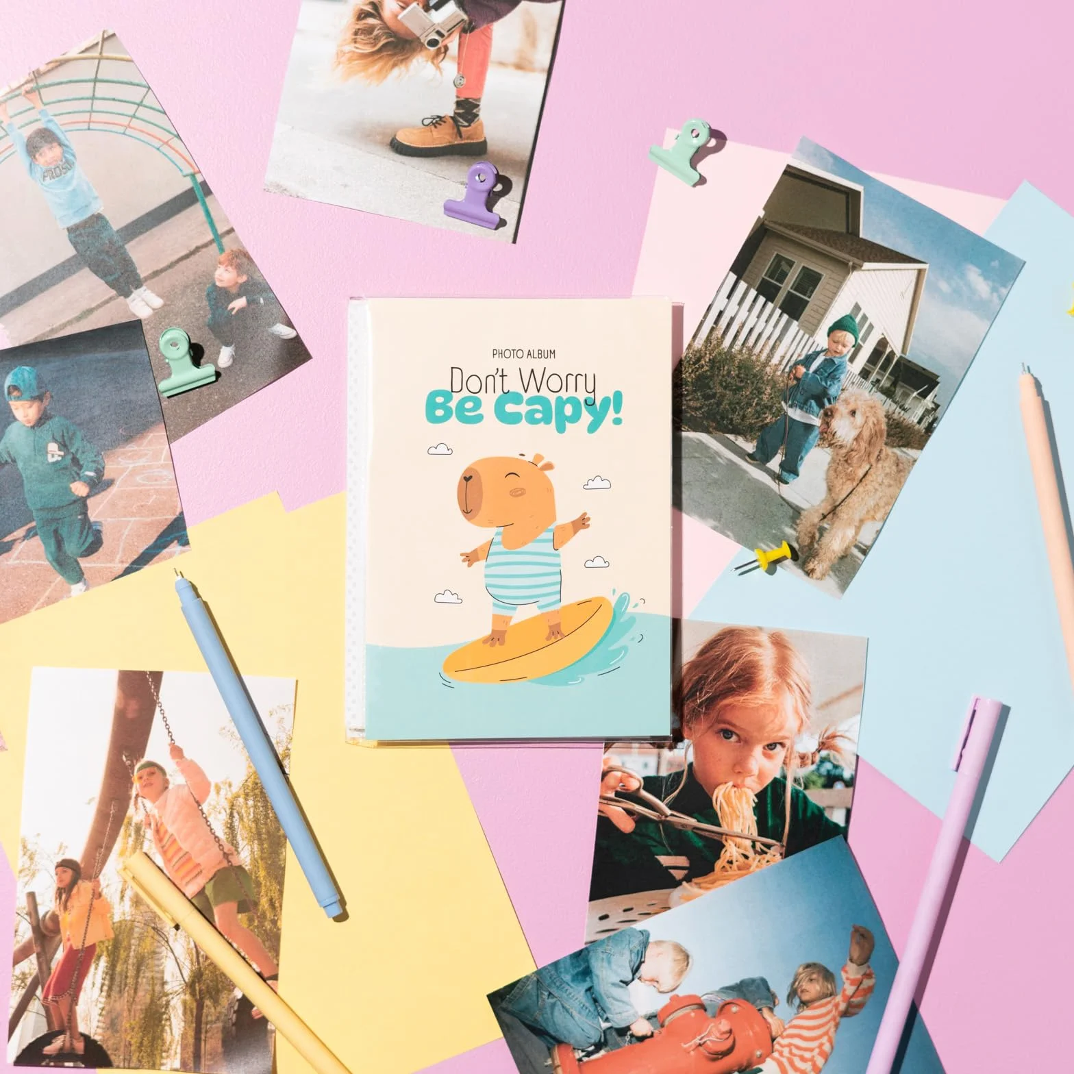 Grupo Erik Album na zdjęcia, kapibara, 36 kieszeni, 10 x 15 cm, album fotograficzny 6 x 4, mały album fotograficzny, książka pamięci, książka z obrazkami, prezenty fotograficzne, prezenty poniżej 2,3