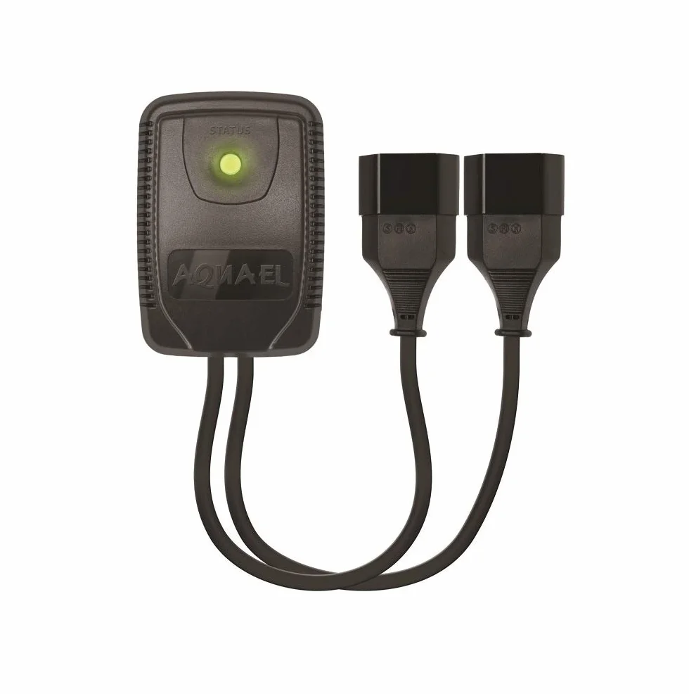 Aquael Socket Link Duo Zasilacz, Czarny, 2 Wejścia