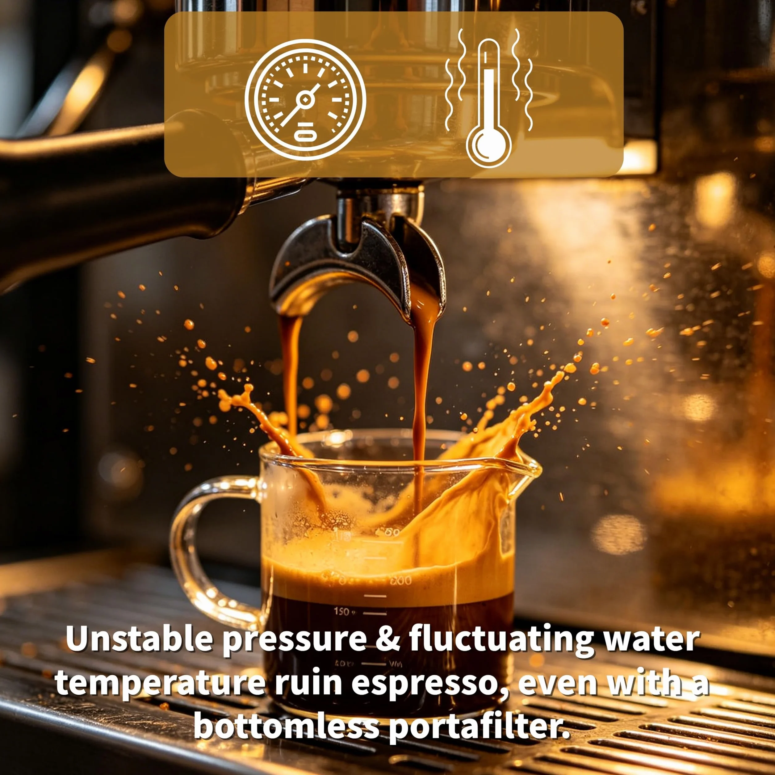 NEOUZA Portafilter do espresso, 51 mm, kompatybilny z ekspresem do kawy DeLonghi Dedica EC680 EC685 Smeg, kosz, bez ciśnienia, podwójne wylewki (3 uszy)