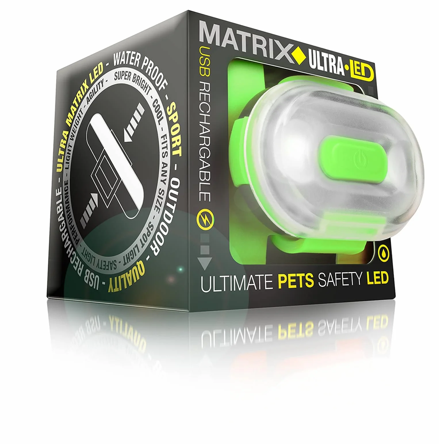 Max & Molly 4894512014572 Matrix Ultra LED światło dla psów - kotów - biegaczy - spacerowiczów - rowerzystów - rowerzystów - outdoorowych