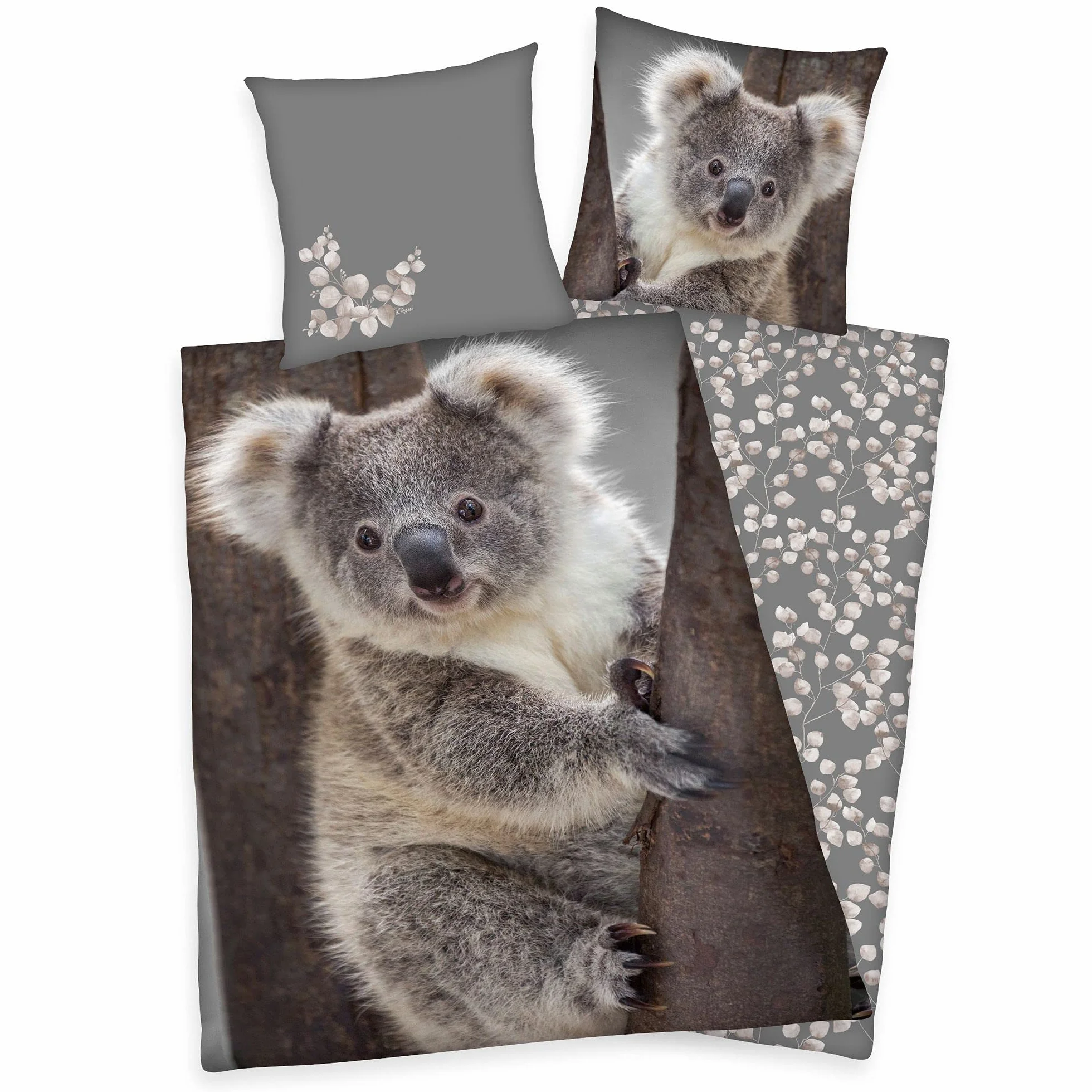 Klaus Herding GmbH komplet pościeli z koala 135 x 200 cm 80 x 80 cm 100% bawełna