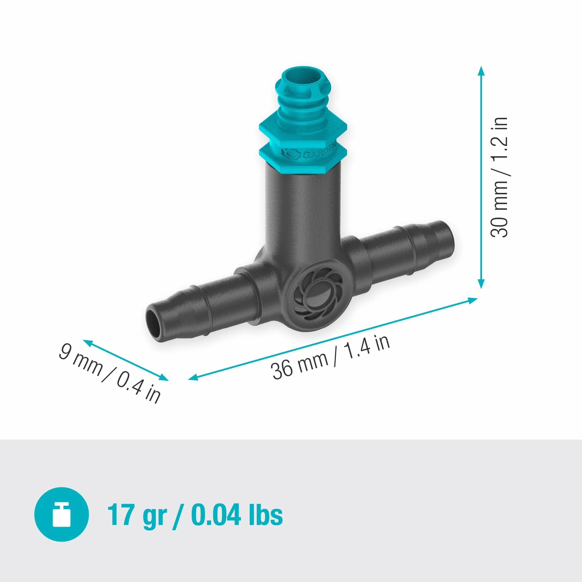Gardena system Micro-Drip, kroplownik rzędowy 2 l/h: Kroplownik do automat. systemu nawadniania, do roślin z podobnym zapotrzebowaniem na wodę, prosta technika połączeniowa (13317-20)