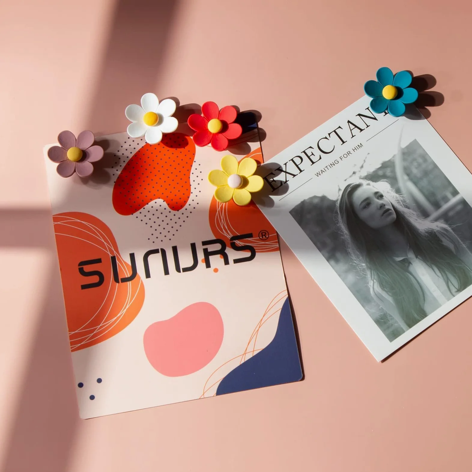 SUNURS Urocze magnesy na lodówkę 3D do tablicy, zabawne, kolorowe, mocne magnesy dekoracyjne na tablicę, lodówkę, szafkę, kuchnię, biuro (bardzo duże i 12 sztuk)