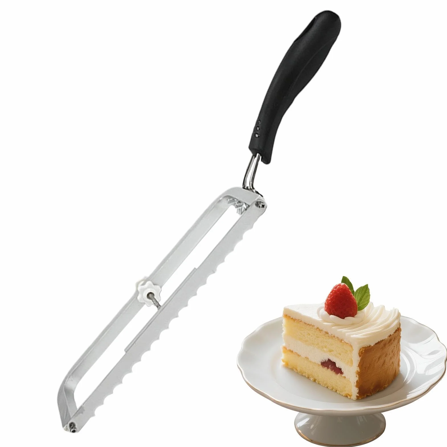 Krajalnica do bochenka chleba | Ząbkowany Przecinak Piłowy do Pieczywa - Równomierna krajalnica ciasta | Na Ciasto, Bochenki, Tosty, Kanapki, Bajgle, W Domu, Mieszkaniu, Kuchni Oraz Restauracji