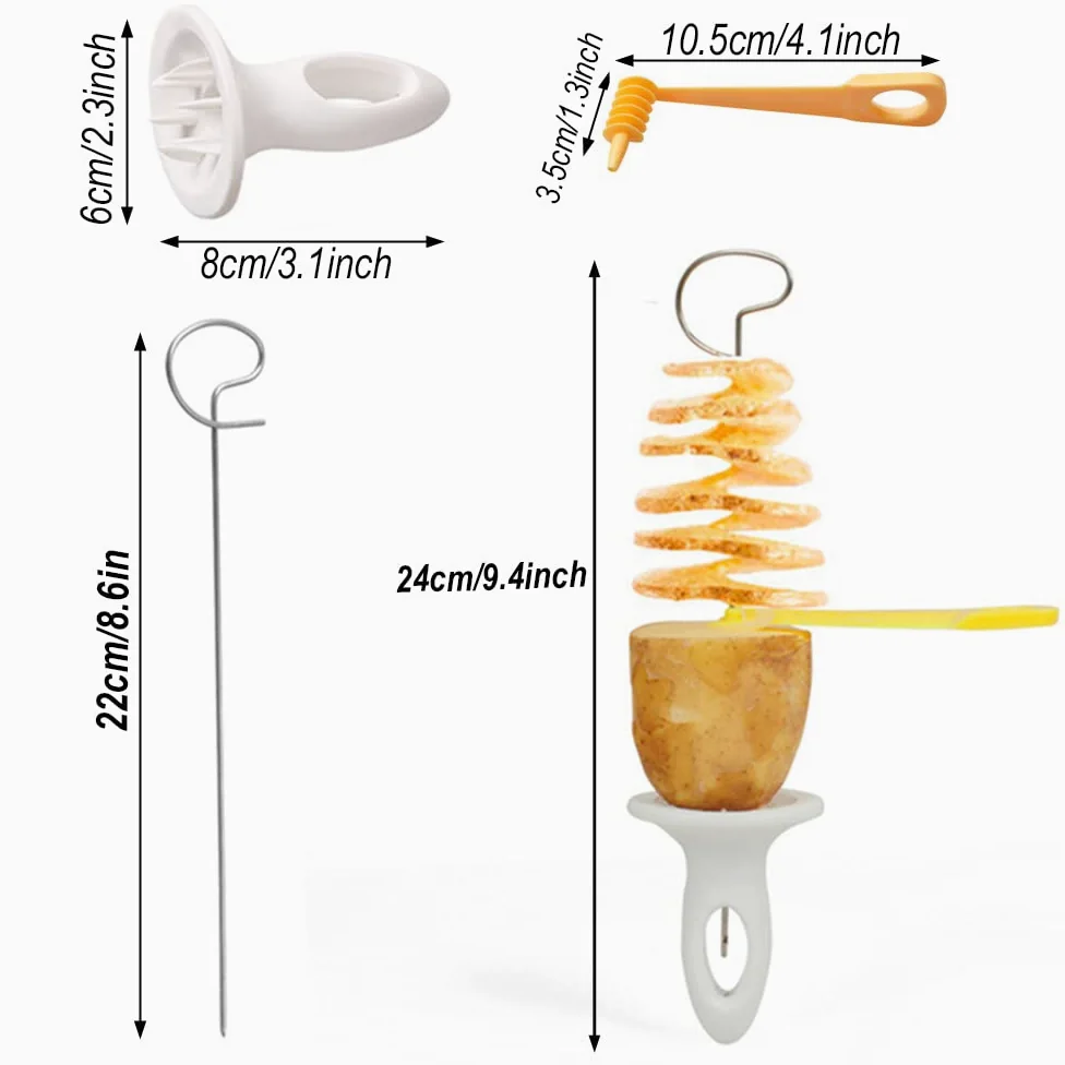 Spiral Virut Cutter, Spirala do ziemniaków, Cutter do wieży ziemniaczanej, odpowiedni do owoców, ziemniaków, wiórków tornado, ogórków itp