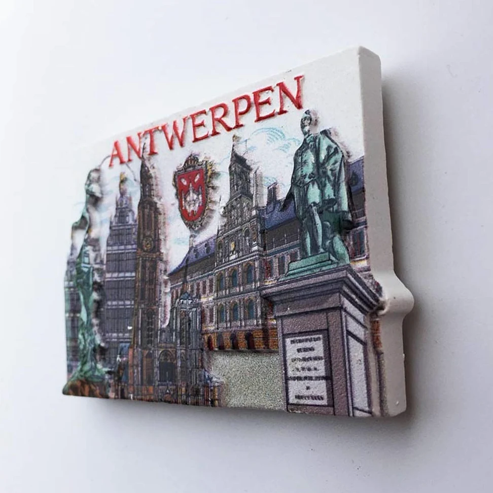 3D Antwerpia Belgia magnes na lodówkę pamiątka kolekcja prezentów dekoracja domu i kuchni naklejka magnetyczna Antwerpia Belgia magnes na lodówkę