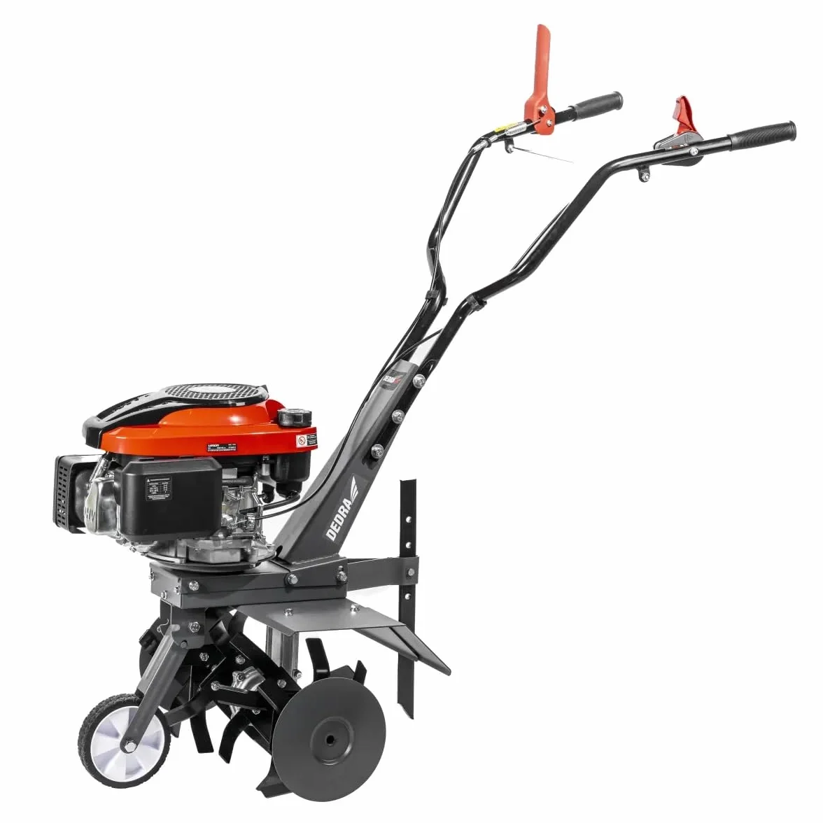 Glebogryzarka ogrodowa DEDRA DED8704 2,7 kW, szerokość robocza 60 cm, silnik 4-suwowy 4T, wysoka prędkość: 3000 obr./min, szerokość robocza do 60 cm, zestawy noży z hartowanej, ostrej stali