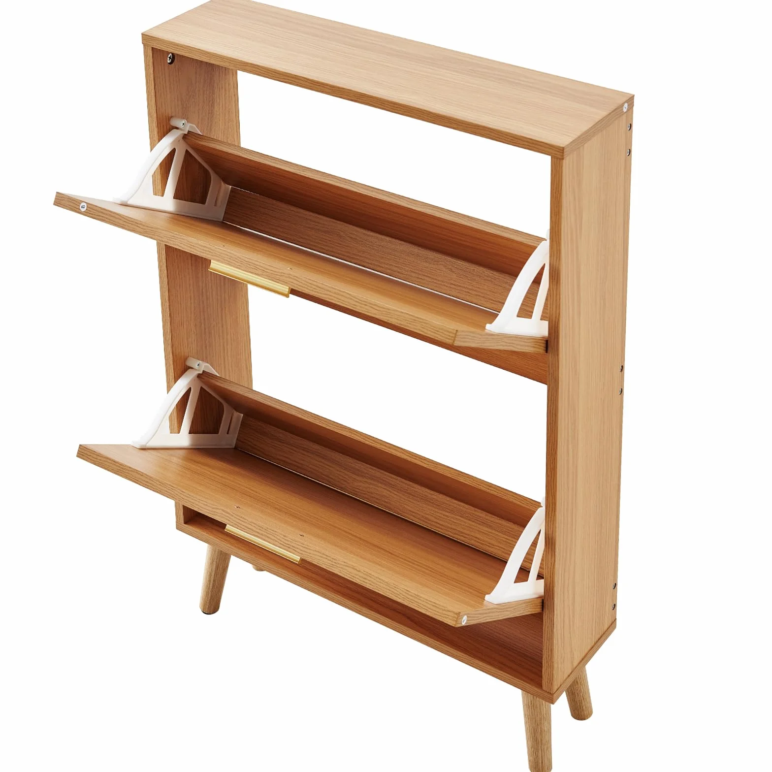 VEVOR Szafka do przechowywania butów z 2 klapkami Szafka na buty o dużej pojemności z płyty wiórowej stojak na buty na obcasy szafka do przedpokoju salon 60 x 17 x 88 cm