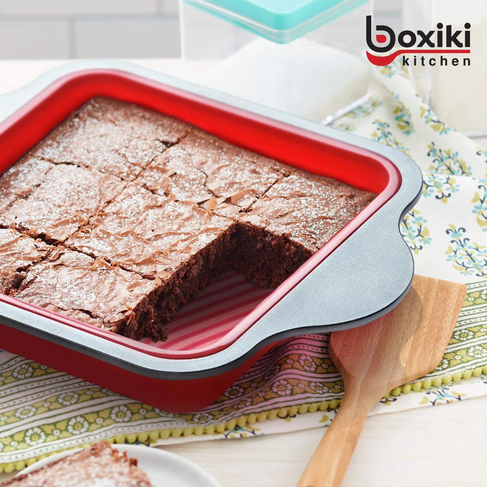 Boxiki Kitchen Nieprzywierająca forma silikonowa do 8 x 8 (silikonowy)