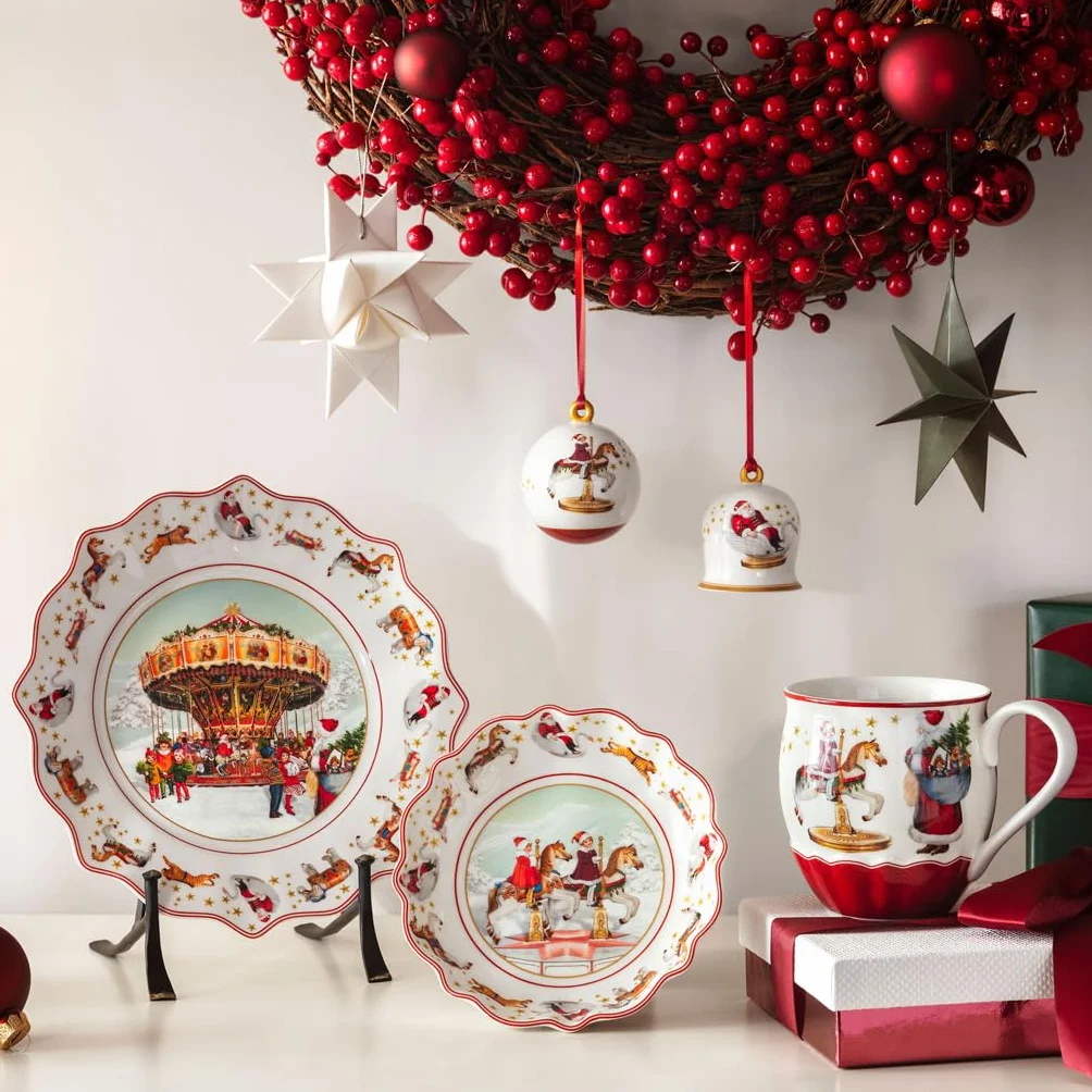 Villeroy & Boch – Annual Christmas Edition, ozdoba, dzwonek, dzwonek bożonarodzeniowy, ozdoba choinkowa, edycja 2024, ekskluzywny przedmiot kolekcjonerski, porcelana Premium, 6 x 6 x 7 cm