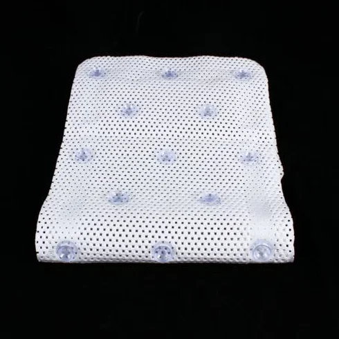Mata do wanny z całego ciała z poduszkami, biała, antybakteryjna, ekstra długa, antypoślizgowa mata prysznicowa dla dzieci i dorosłych, 36 x 125 cm