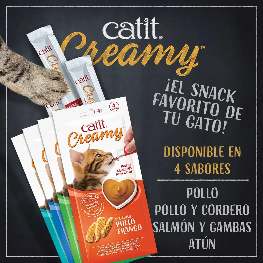 Catit Creamy przysmak dla kotów, 4 sztuki, kurczak/jagnięcina
