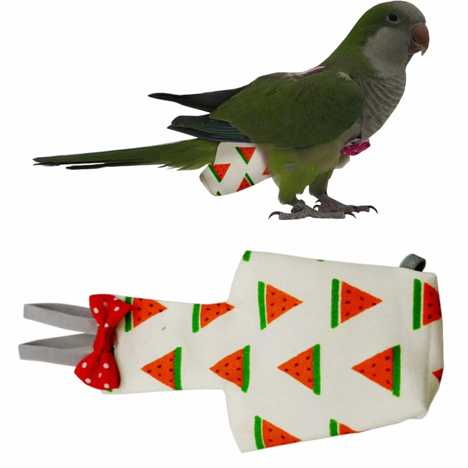 Pieluchy dla ptaków dla papug, regulowana miękka pieluszka, spodnie wielokrotnego użytku, mokry kombinezon, wygodne dopasowanie dla kakadów, Conure, ara