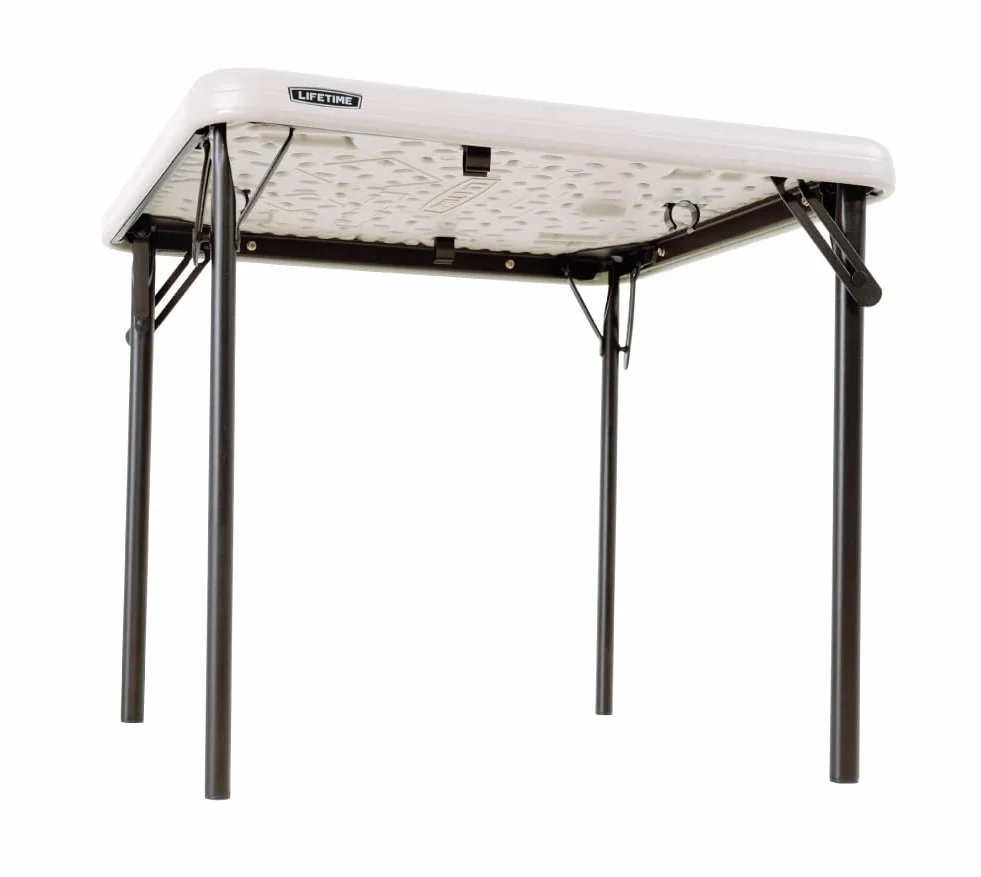 LIFETIME 80425 24 cale x 24 cale (61 cm x 61 cm) kwadratowy stół składany dla dzieci - migdałowy