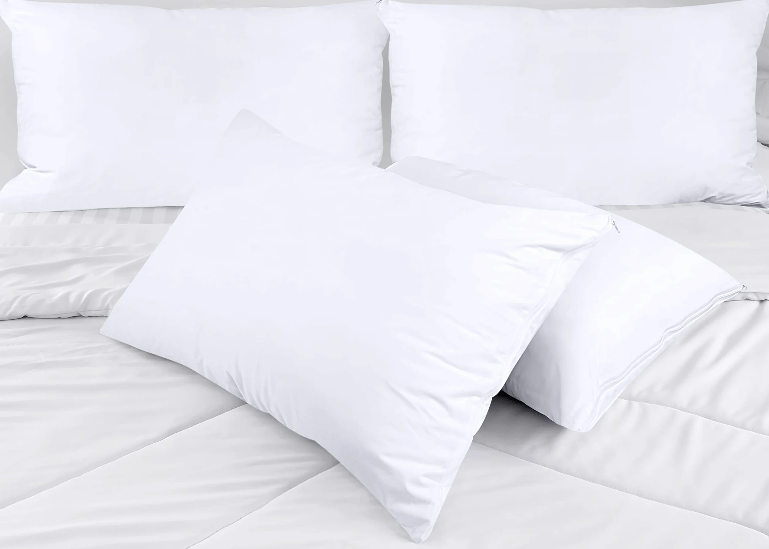 Utopia Bedding Wodoodporne Poszewki Na Poduszki 50 x 80 cm - Zestaw 4 - Ochraniacze Na Poduszki Z Zamkiem - Poszewka Na Poduszkę Przeciw Insektom i Roztoczom