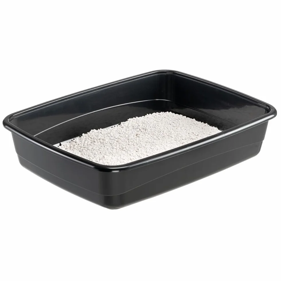 Ferplast Kuweta dla kotów otwarta z wysokimi krawędziami 49,5 x 64,5 x 14,5 cm NIP 30 czarna