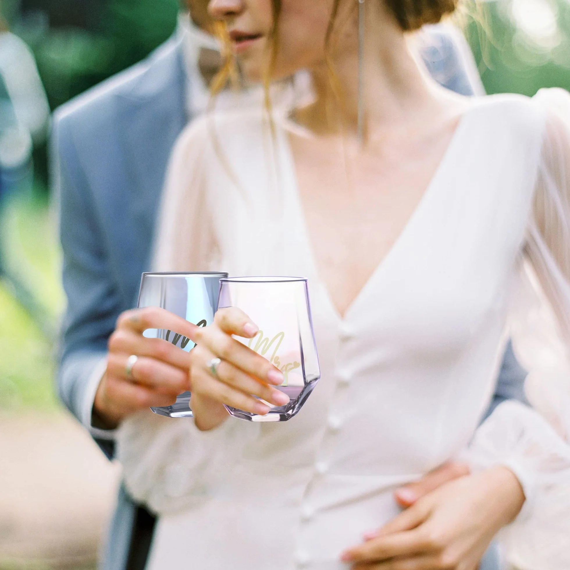 Mr and Mrs para okularów, zestaw kubków do wina, kubki ślubne dla panny młodej i pana młodego, kieliszki do wina prezenty na rocznicę pary, prezenty na wieczór panieński, zaręczyny, dla niego i dla niej, Boże Narodzenie, Walentynki