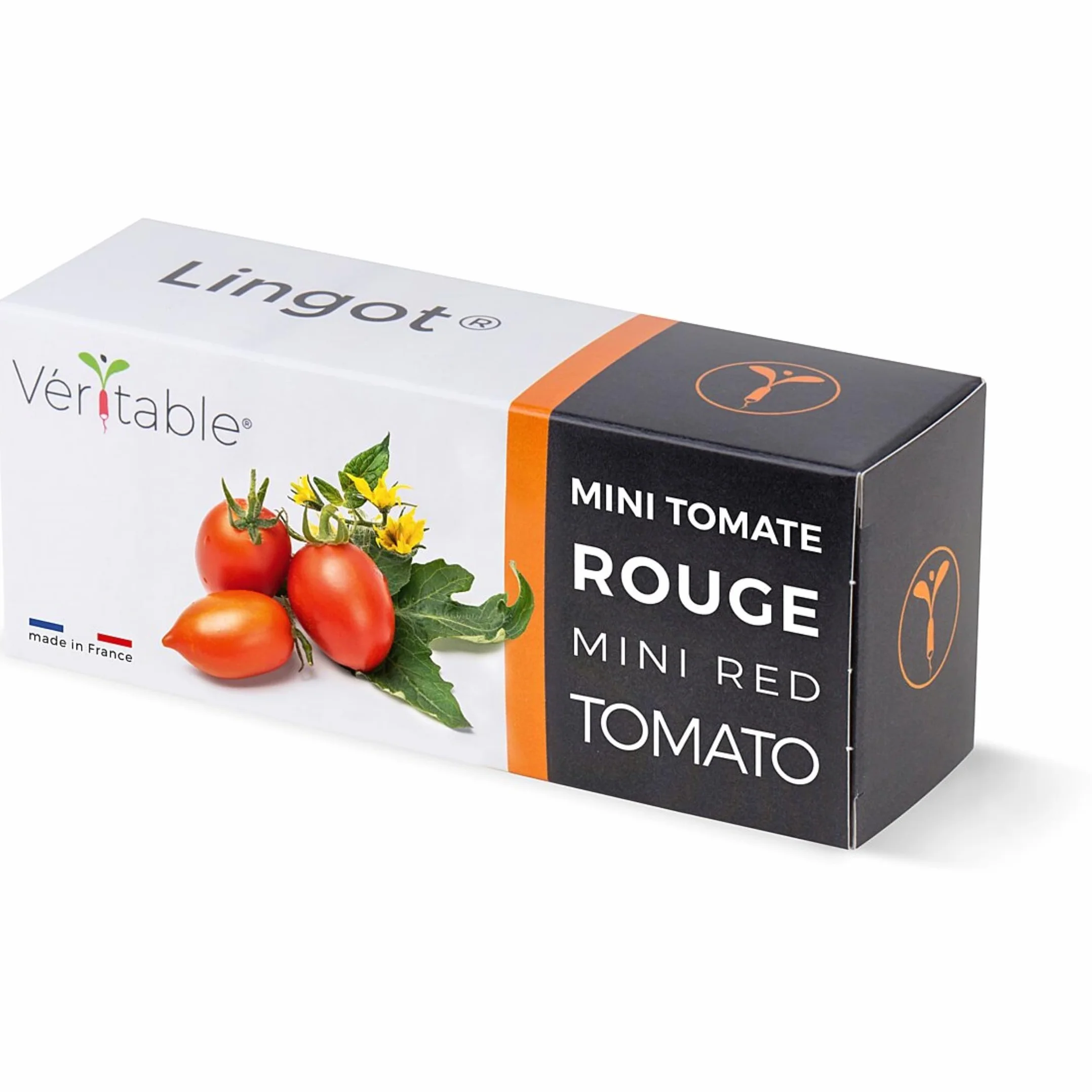 Véritable® Lingot® mini czerwony pomidor – kompatybilny z ogrodami wewnętrznymi i Exky® – gotowy do użycia – substrat z wbudowanymi nasionami