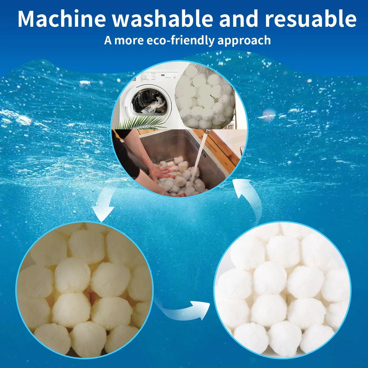 COZCLAM Kulki filtrujące do instalacji filtrów piaskowych, 1400 g, kulki filtrujące, zamiennik 49 kg piasku filtracyjnego i piasku kwarcowego, akcesoria do pompy, filtr basenowy, odpowiednie do