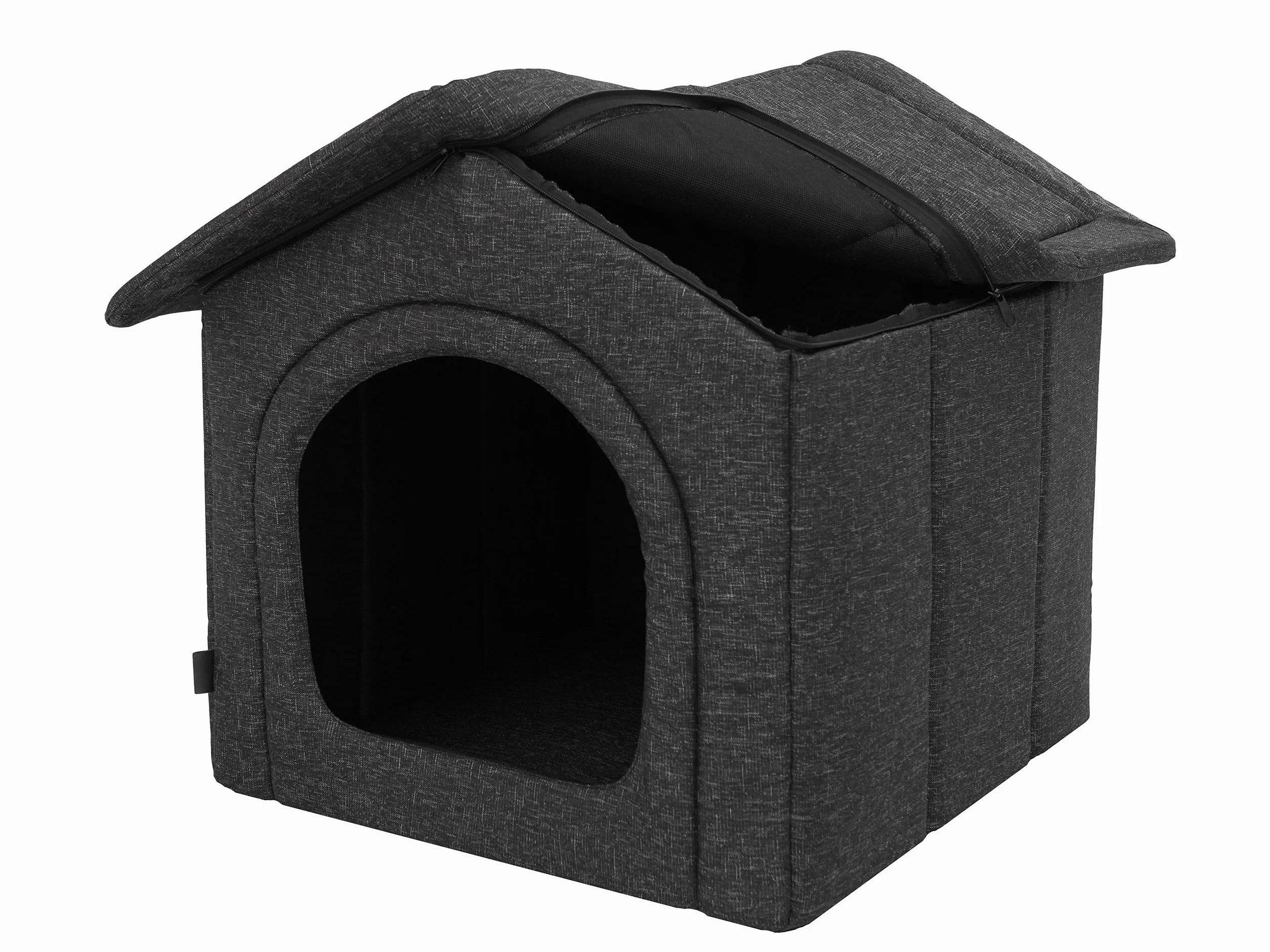 PillowPrim Buda dla Psa R3 46x52 cm Czarna Ekologiczna