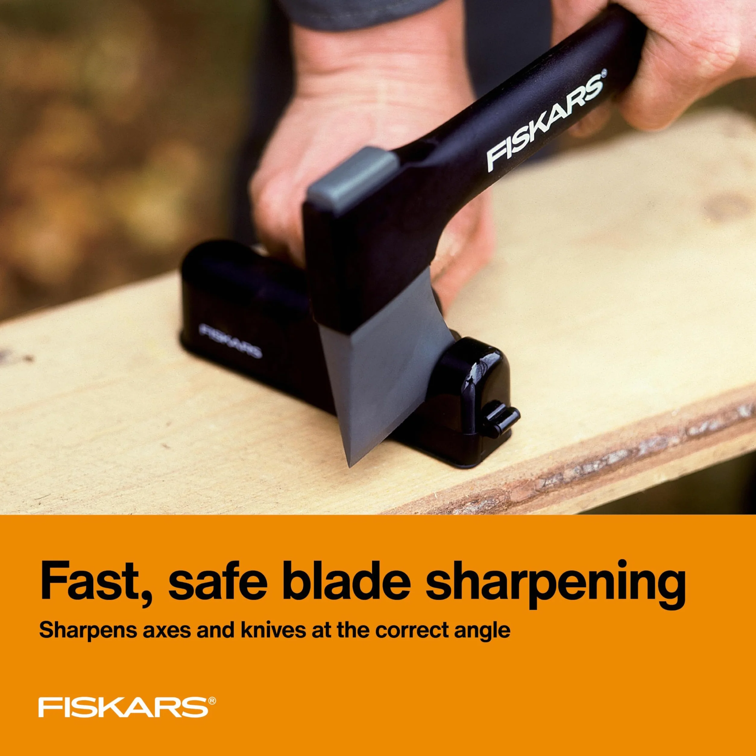 Fiskars 04570000900 ostrzałka do siekier i noży, czarna, 78616984J, 1