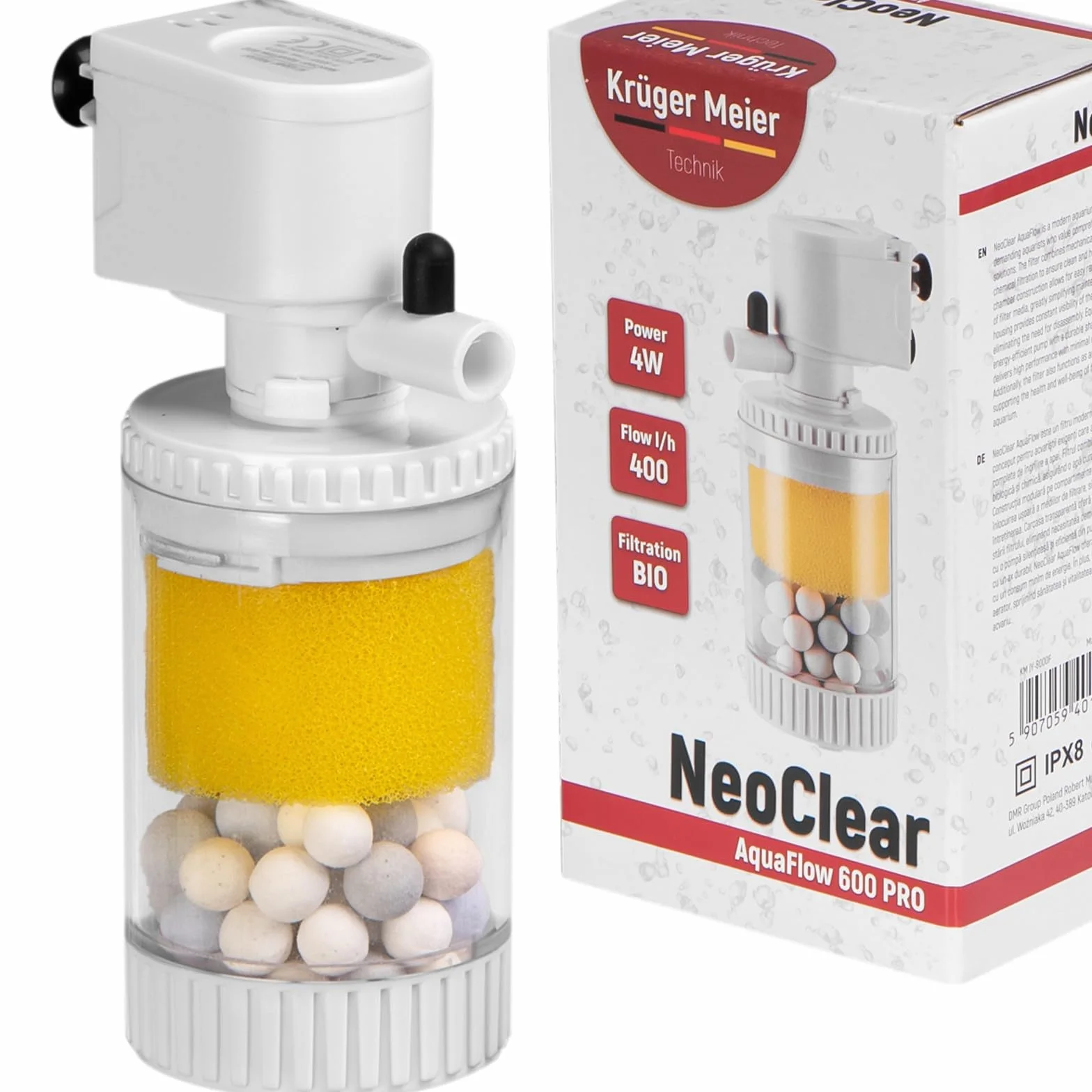 Kruger Meier NeoClear 600 filtr wewnętrzny do akwarium 20-40l
